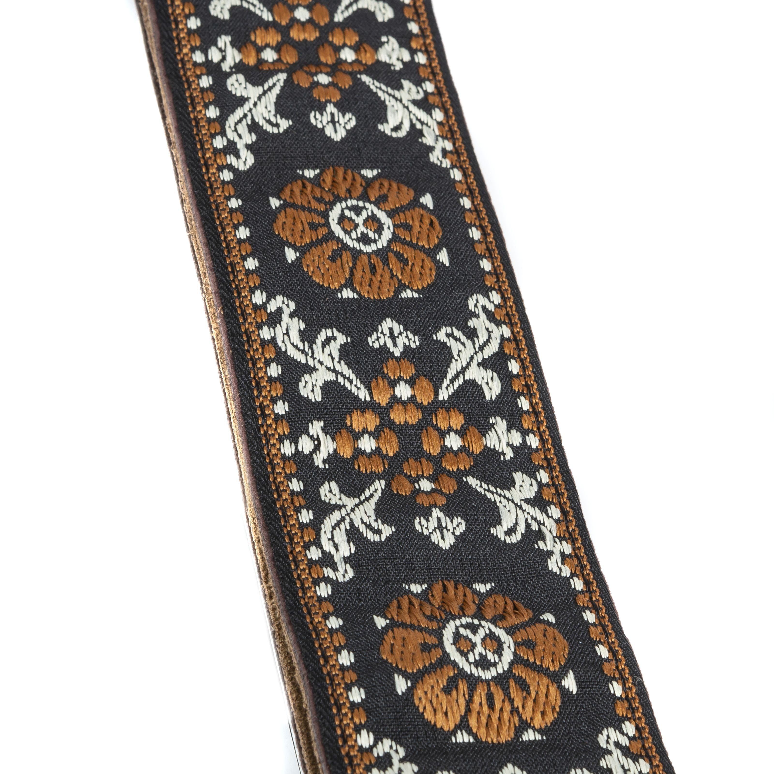 FAME Gitarrengurt, Gitarrengurt, Nylon, Verstellbar, Floral-Motiv