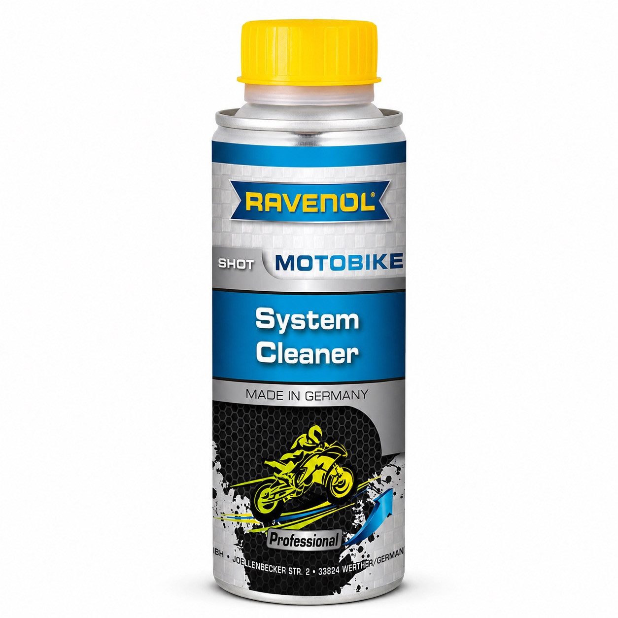 Ravenol Motorrad-Additiv Motobike System Cleaner Shot 100 ml Motorrad Benzin Additiv, 0,1 l, Motorrad-Benzinadditiv zur Reinigung & Korrosionsschutz