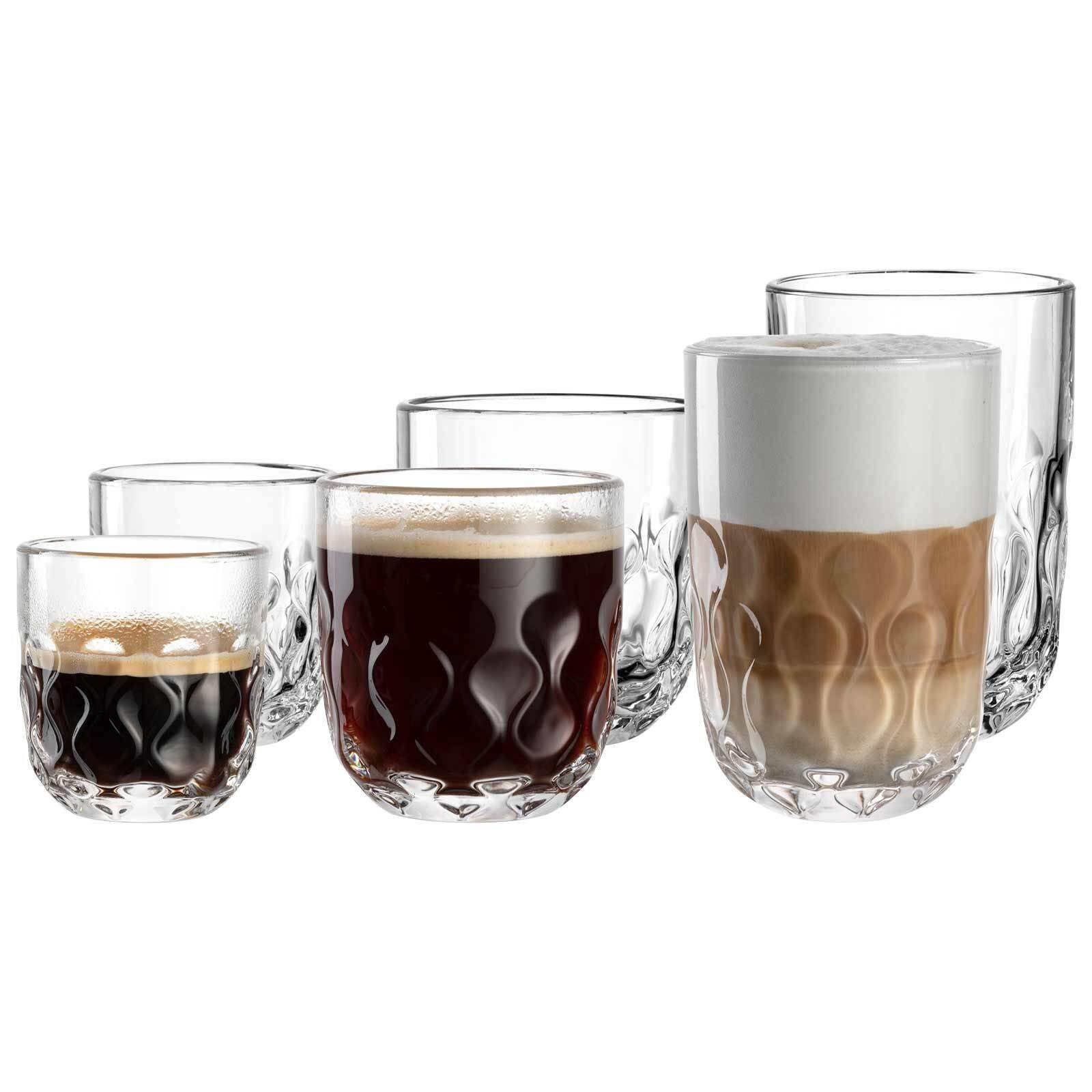 Latte-Macchiato-Glas Gocce Barista-Set (2) 6er Set