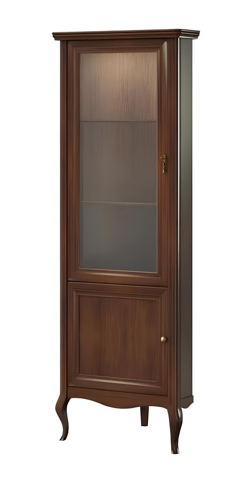 Xlmoebel Eckvitrine Eckschrank mit Glasdisplay und Regal für stilvolle Präsentation (1-St) Made in Europa