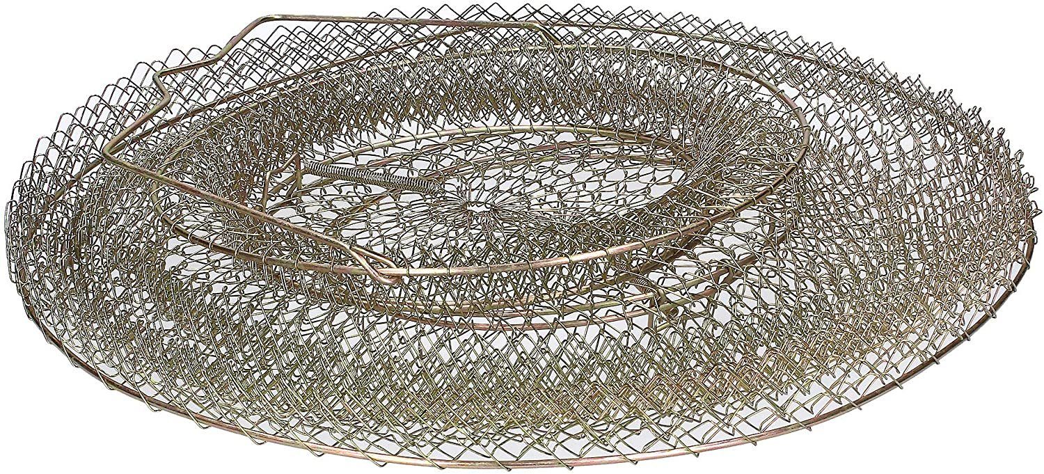 Zite Kescher Drahtsetzkescher Groß Aal Hering Metallkorb 60x40 cm rund