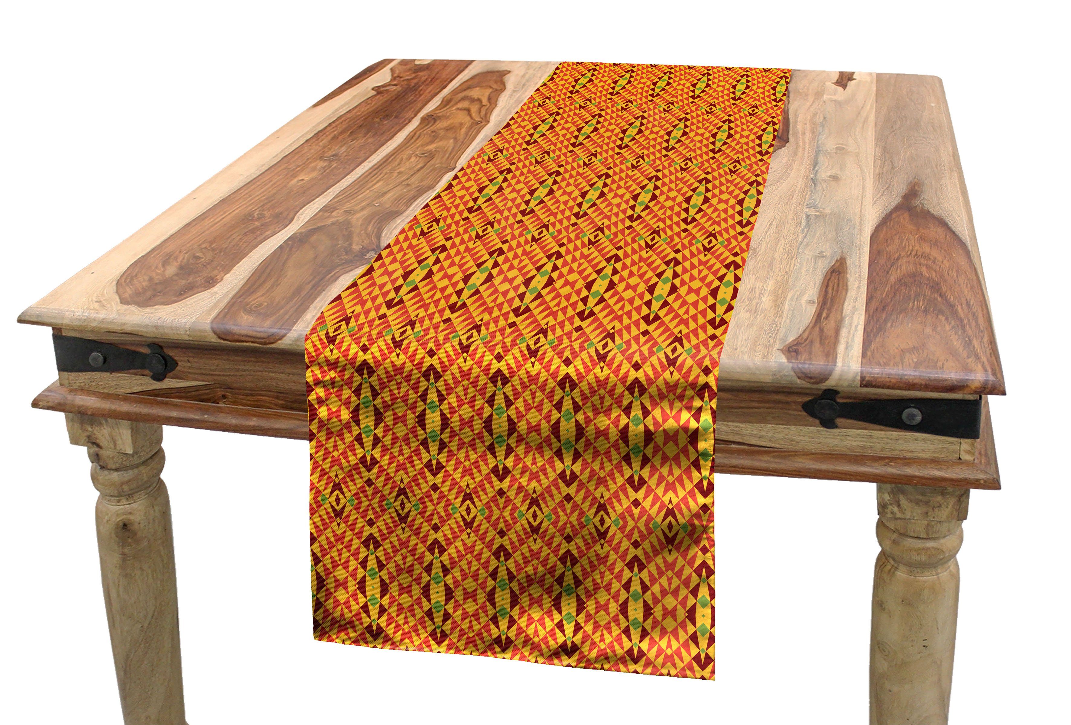 Abakuhaus Tischläufer Esszimmer Küche Rechteckiger Dekorativer Tischläufer, afrikanisch Oriental Antike Motive