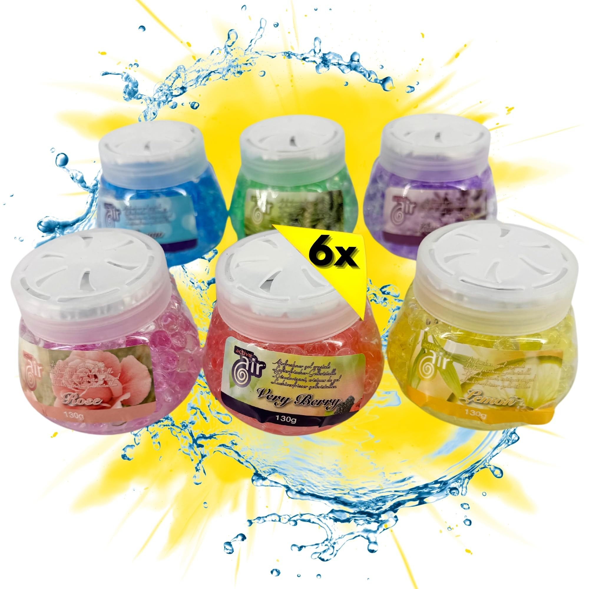 TronicXL Luftfilter 6 Lufterfrischer Raumduft Perlen Aufsteller Wohnung Bad Automatisch WC, für zu hause mit duft