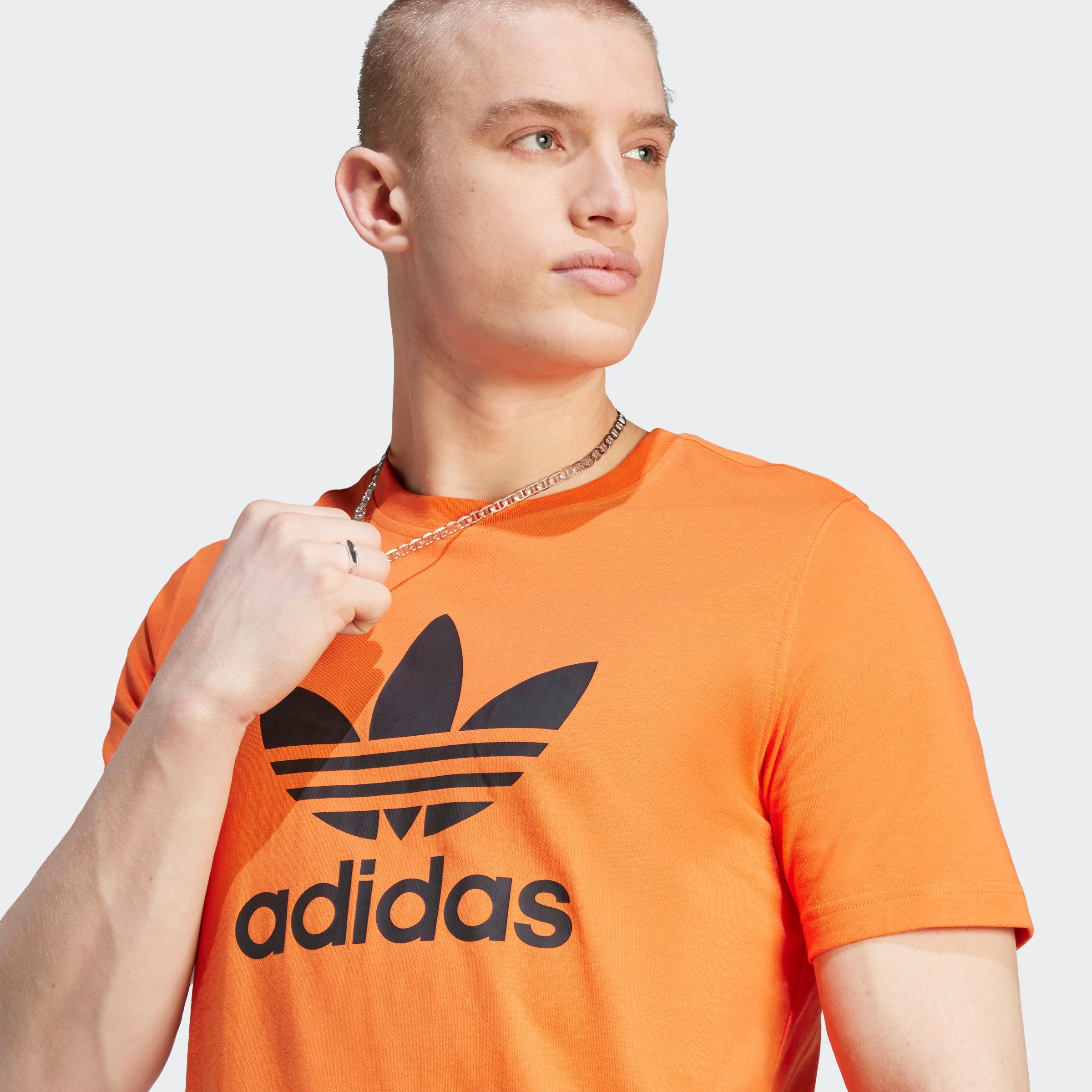 Black Orange T-Shirt Originals T-SHIRT Semi / adidas Impact TREFOIL