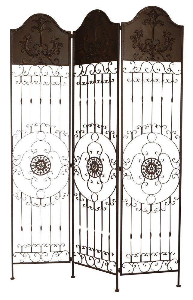 Aubaho Dekoobjekt Paravent Pergola Spalier Rankhilfe Zaun 19kg Metall antik Stil Raumtei