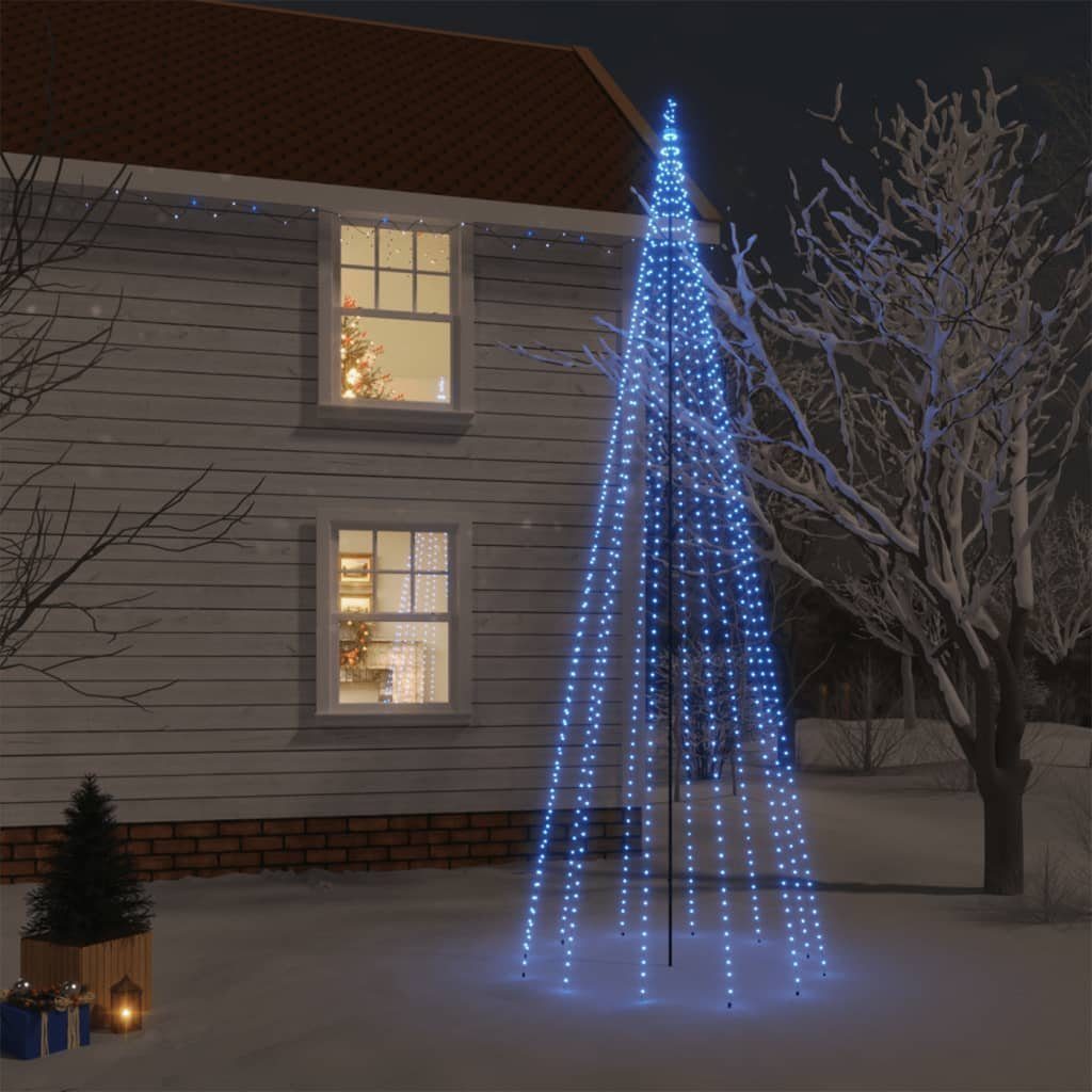 vidaXL LED Baum LEDWeihnachtsbaum mit Erdnägeln Kaltweiß 108 LEDs 180 cm