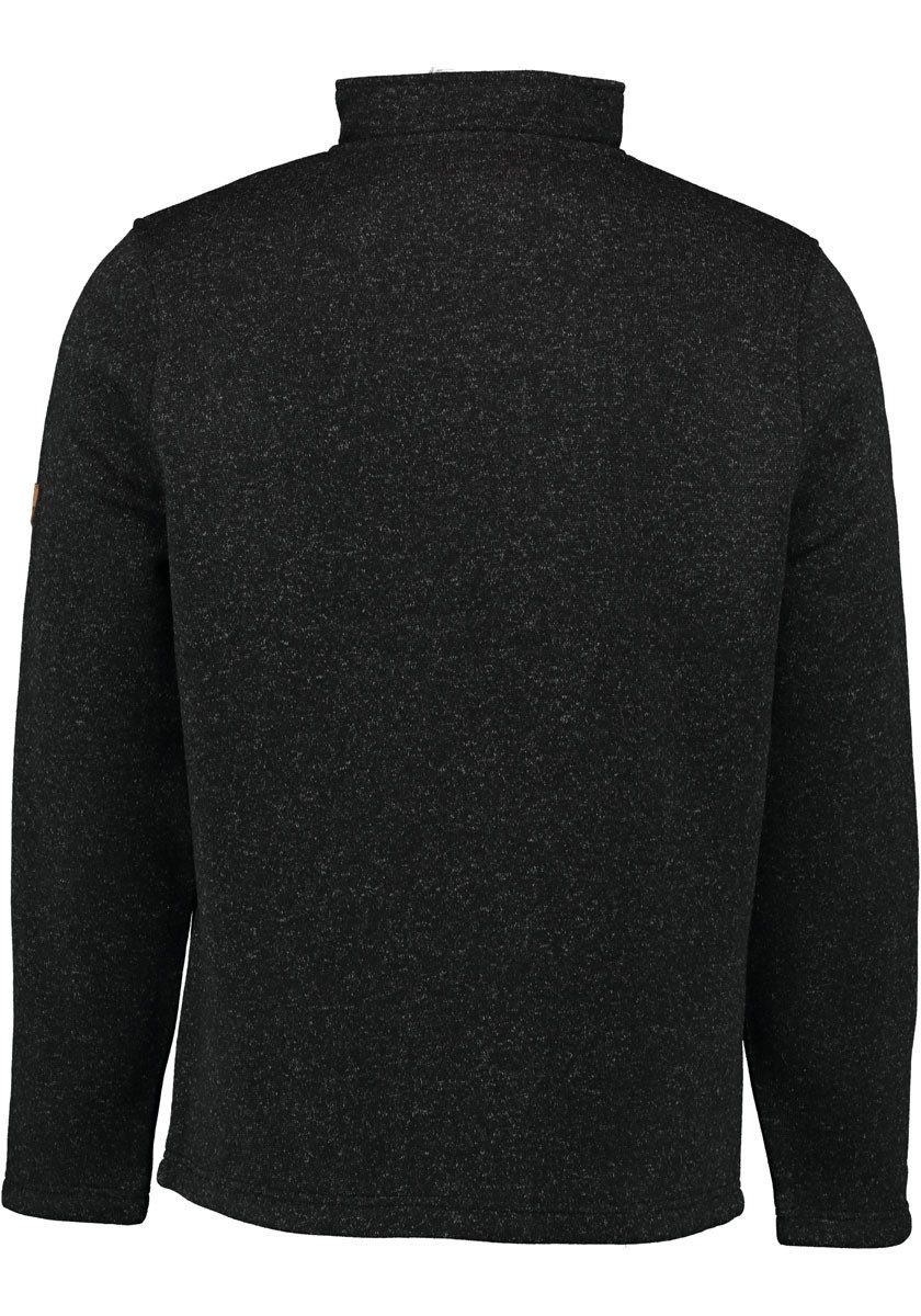 OS Trachten Strickfleece-Pullover Wukom Troyer hochgeschlossen mit Emblem a günstig online kaufen