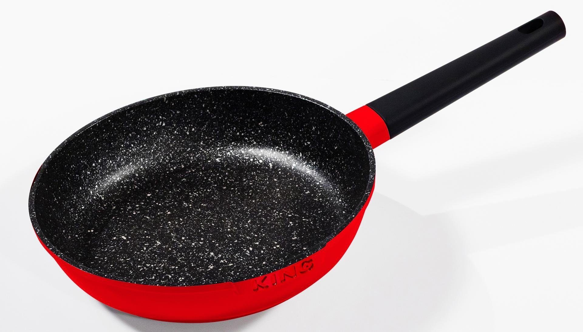 KING Bratpfanne Shine Red, Aluminiumguss (1-tlg), Induktion