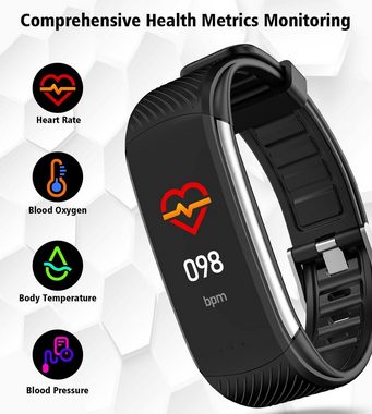 HYTIREBY Fitness Tracker Armband 0,96" Bildschirm Sport Smartwatch Smartwatch, Sport-Uhr mit Pulsmesser,Schlafanalyse, Kalorienzähler-Fitness-Armband