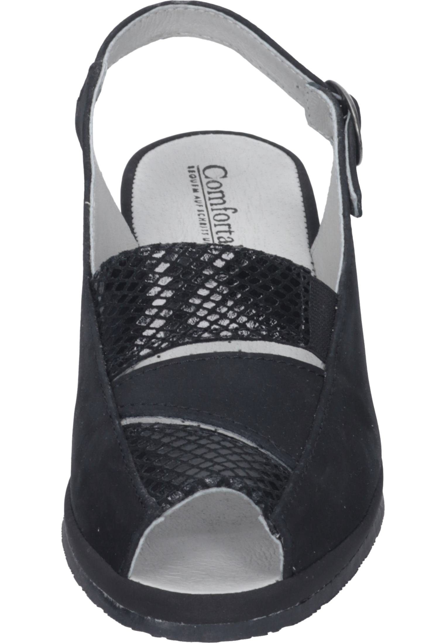 Gummizug Sandalen Comfortabel schwarz mit Sandale