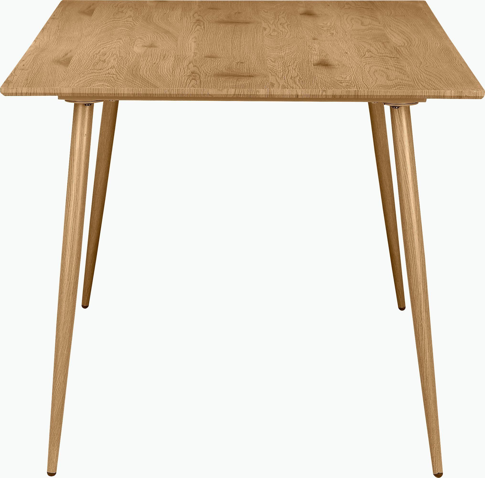 loft24 Essgruppe Matcha, (5-tlg), 1 Esstisch 120 cm, 4 Stühle, Sitzhöhe 48 cm