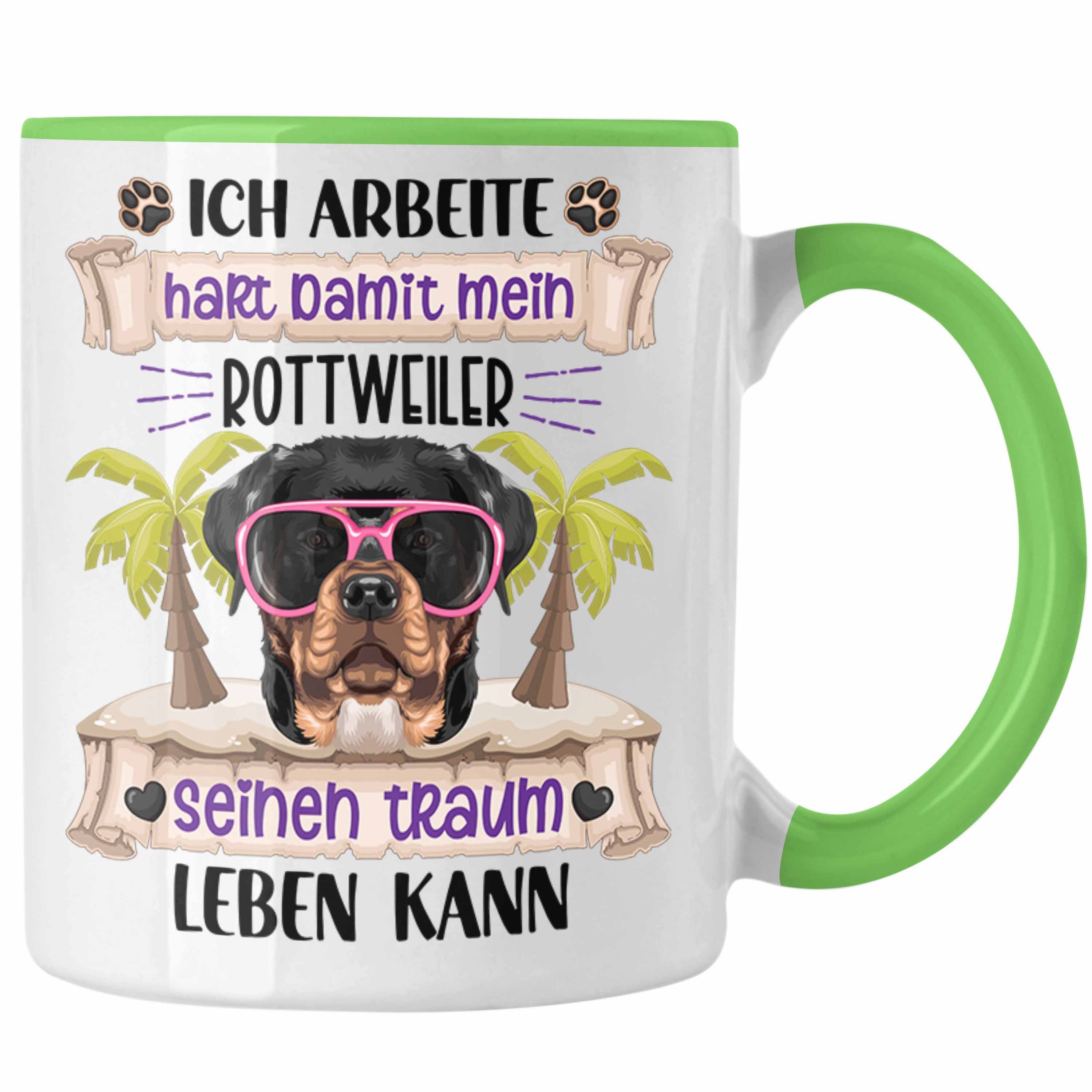 Trendation Tasse Rottweiler Besitzer Tasse Geschenk Lustiger Spruch Geschenkidee Ich Ar Grün