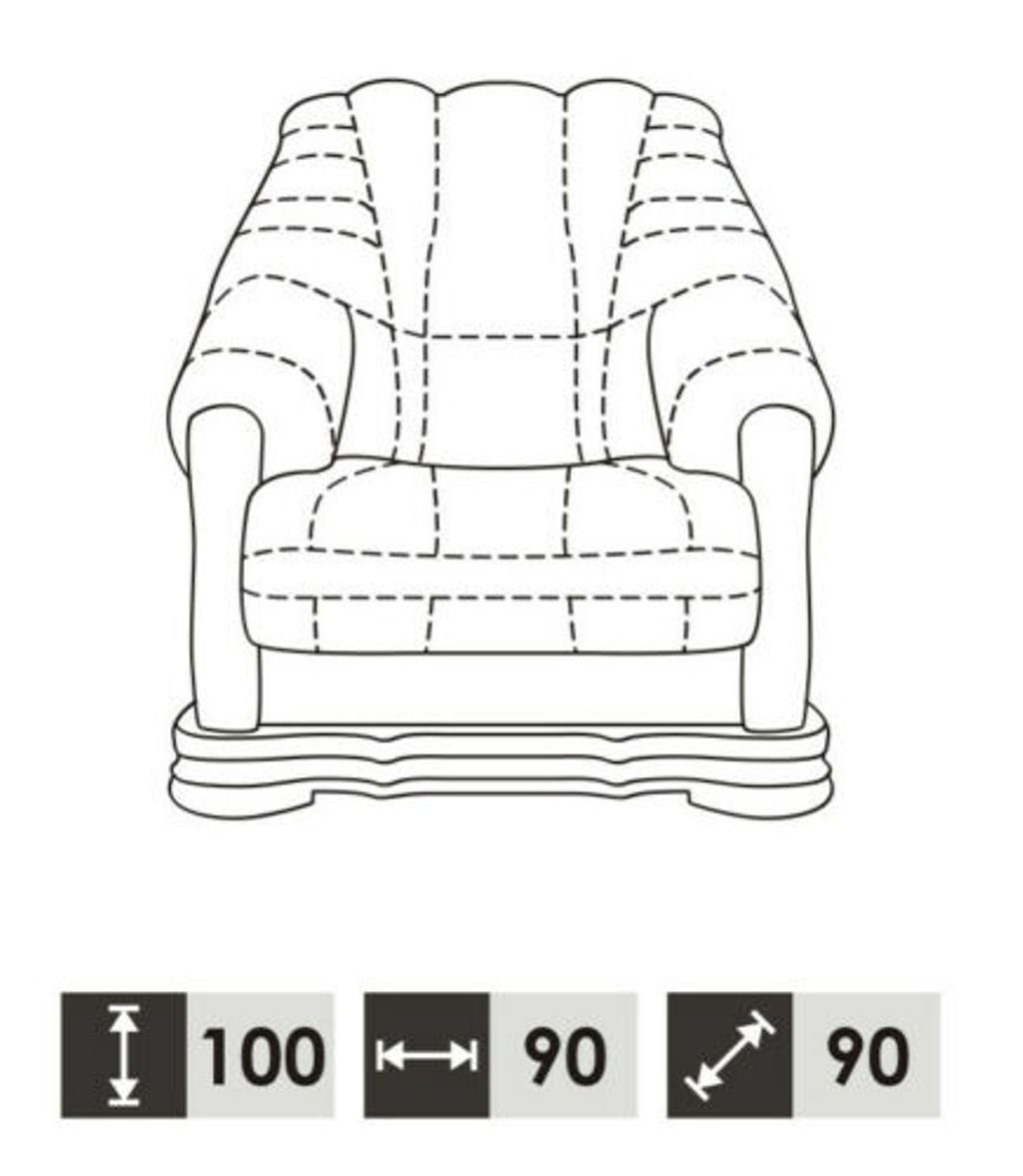Wohnlandschaft Europe Sofa, Made Sitzer Sofagarnitur 3+1 Sofa JVmoebel in Klassischer