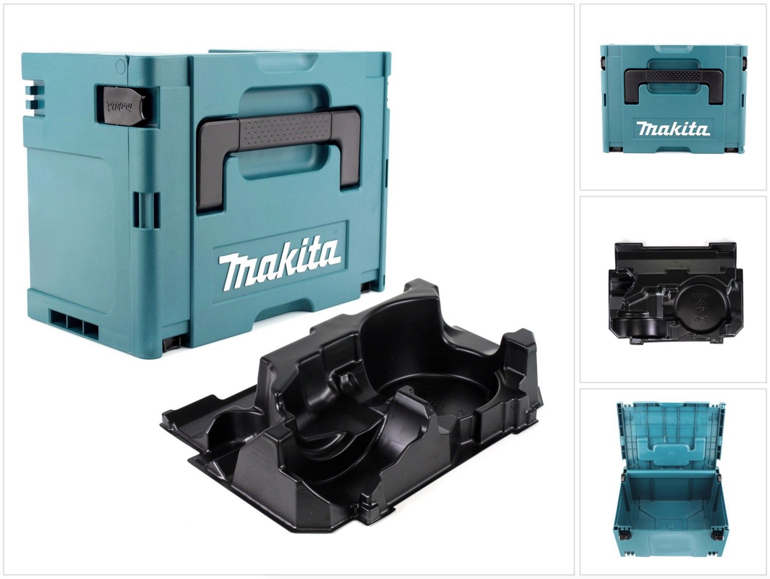 Makita Werkzeugkoffer MAKPAC 3 Systemkoffer + Einlage für Makita DGA 504 / 505 / 506 / 508