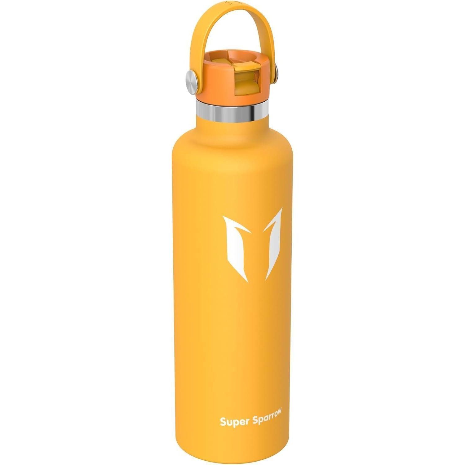 LuxusKollektion Thermoflasche Trinkflasche Edelstahl Thermobecher Strohhalm BPAfrei 1000 ml C Mango