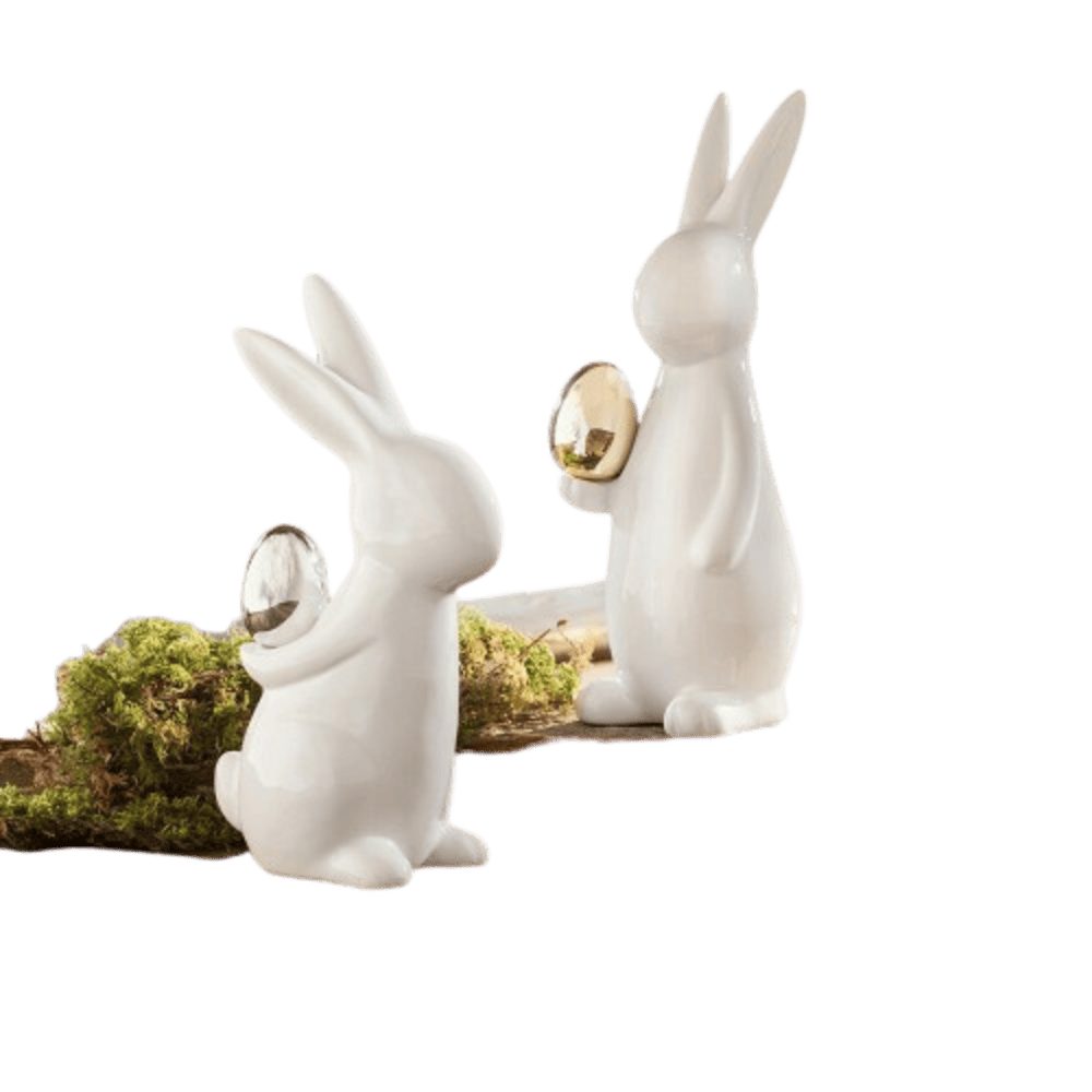 Home-trends24.de Osterhase Osterhase Ostereier Tisch Deko Ostern Osterfest günstig online kaufen