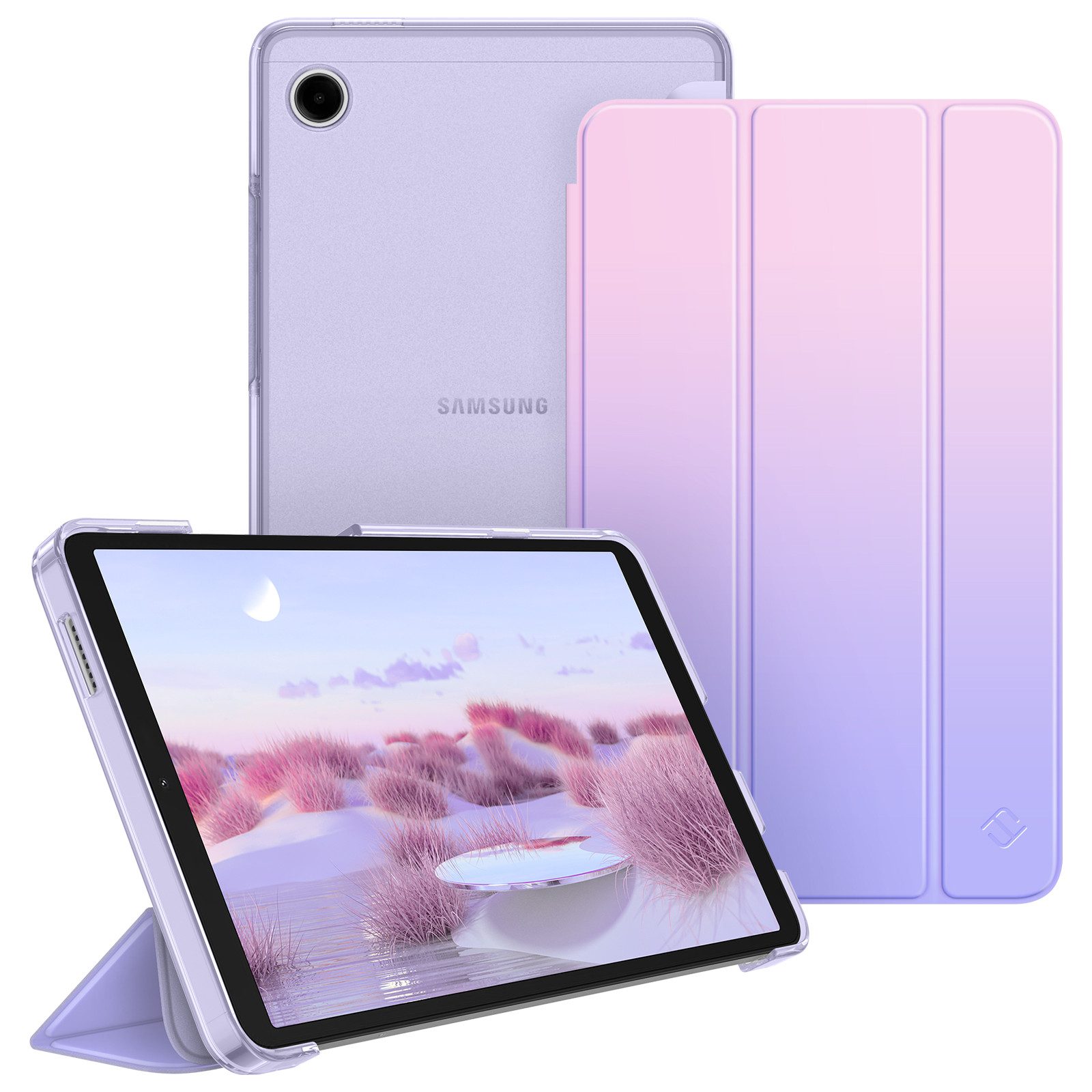 Fintie Tablet-Hülle für Samsung Galaxy Tab A11 8,7" 2025/ Tab A9 8.7 Zoll Tablet, Ultra Dünn Schutzhülle mit Transparenter Rückseite