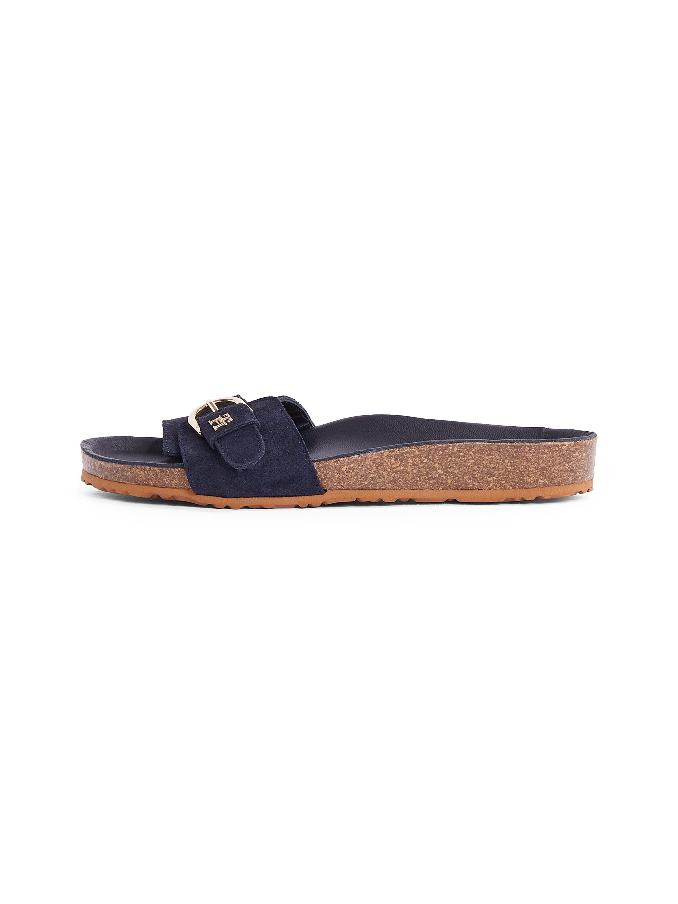 Tommy Hilfiger SOFT SUEDE ADJUSTABLE MULE Pantolette, Keilabsatz, Sommermod günstig online kaufen