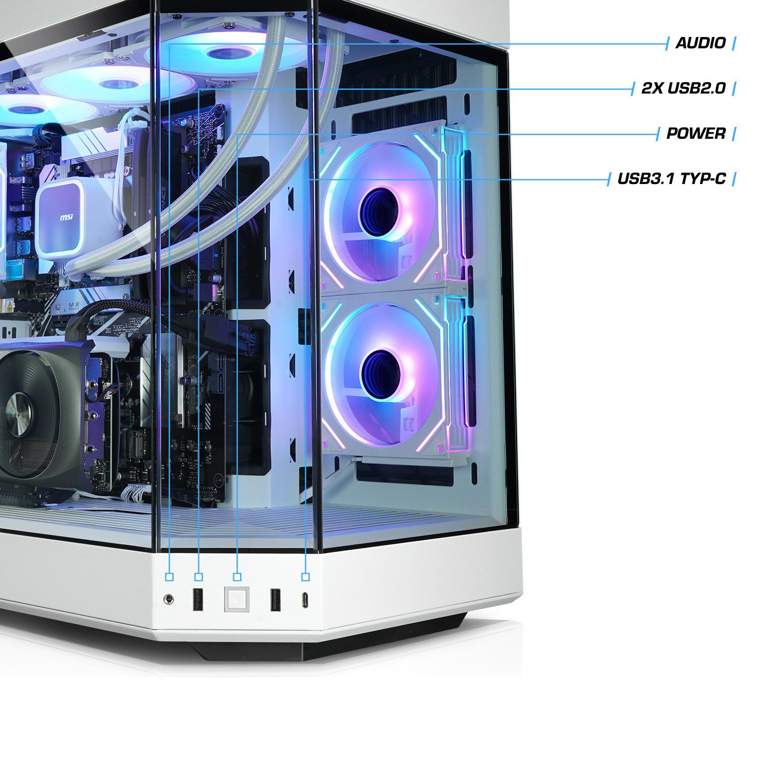 Kiebel Poseidon Ultra Gaming-PC (Intel Intel Core Ultra 7 265KF, RTX 5070 Ti, 32 GB RAM, 2000 GB SSD, Wasserkühlung, WLAN)