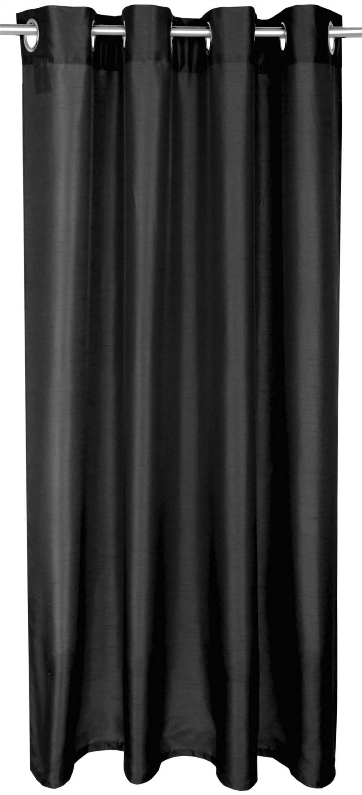 Vorhang, Arsvita, Ösen (1 St), blickdicht, Dekoschal Blickdicht mit Ösen - Aufhängung, in verschiedenen Farben und Größen Schwarz