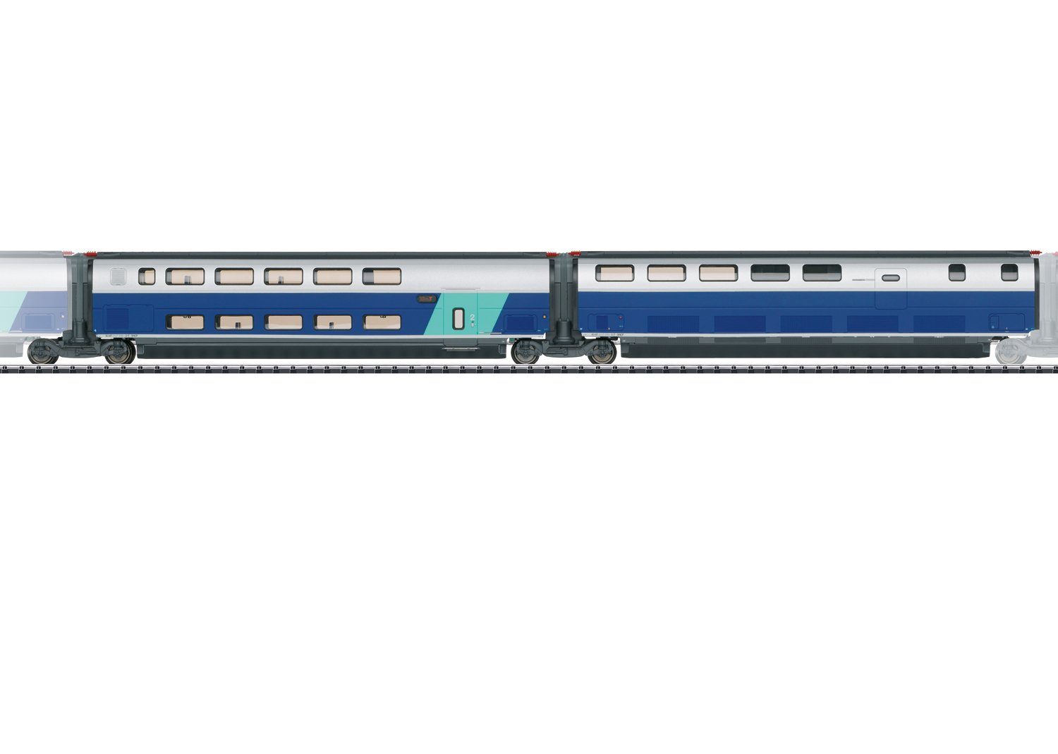 TRIX H0 Güterwagen »Trix 23489 Spur H0 Ergänzungswg.Set 3 TGV Duplex D«
