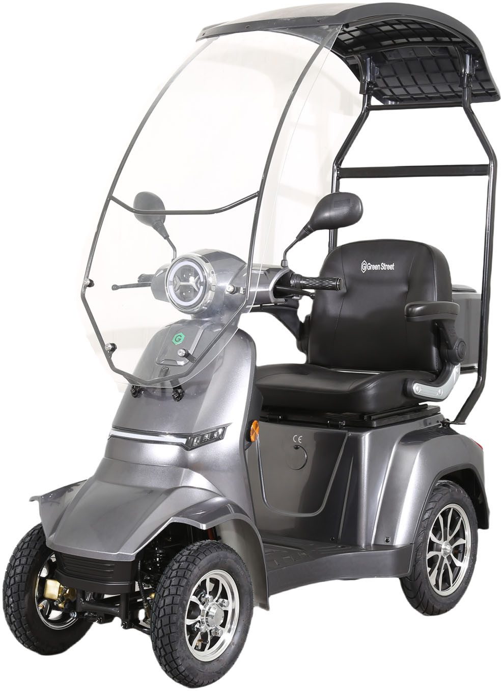 GreenStreet Elektromobil E-Mover Deluxe 1000 W 20 km/h Li-Ion-Akku inkl. Topcase und Dach, 1000 W, 20 km/h, inkl. Topcase und Dach