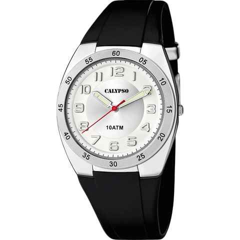 CALYPSO WATCHES Quarzuhr Calypso Herren Uhr K5753/4 Kunststoffband, (Analoguhr), Herren Armbanduhr rund, Kunststoff, PUarmband schwarz, Sport
