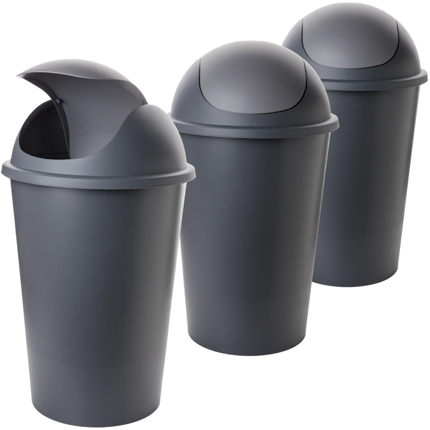 Centi Mülleimer CORE MAX – 50 L – Schwingdeckel, – Anthrazit – Ø 40 cm × 68 cm