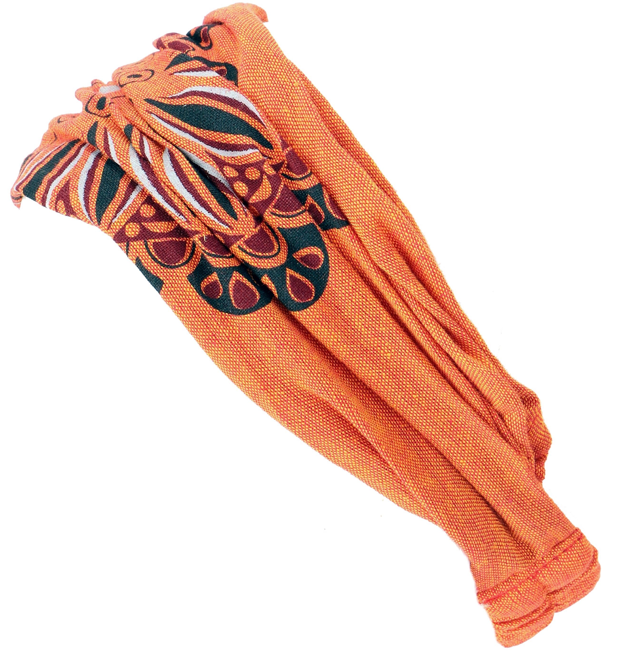 Guru-Shop Stirnband Haarband, Kopfband, Bandana farbenfrohem.. orange