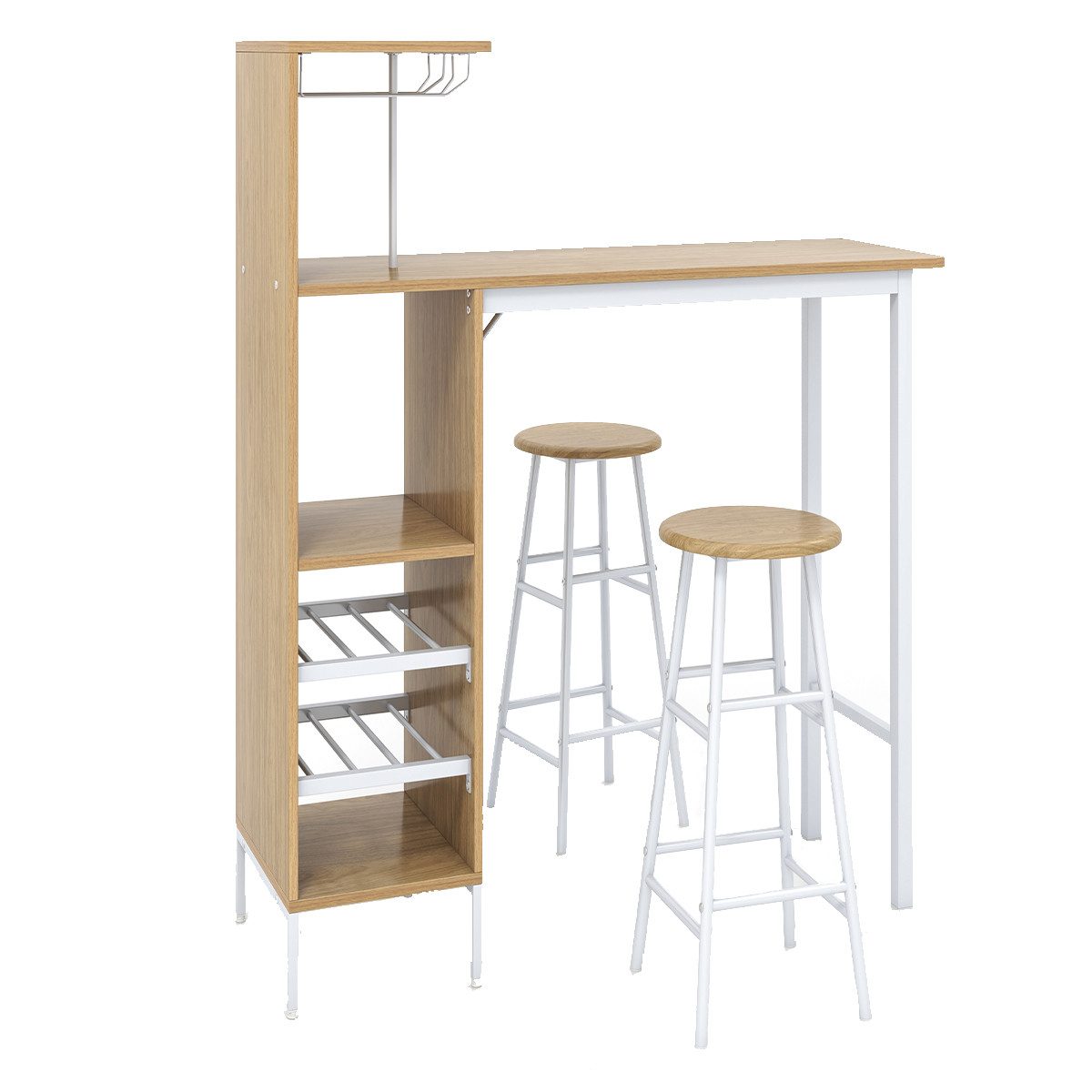 COSTWAY Bartisch (3 TLG. mit Hockern), günstig online kaufen