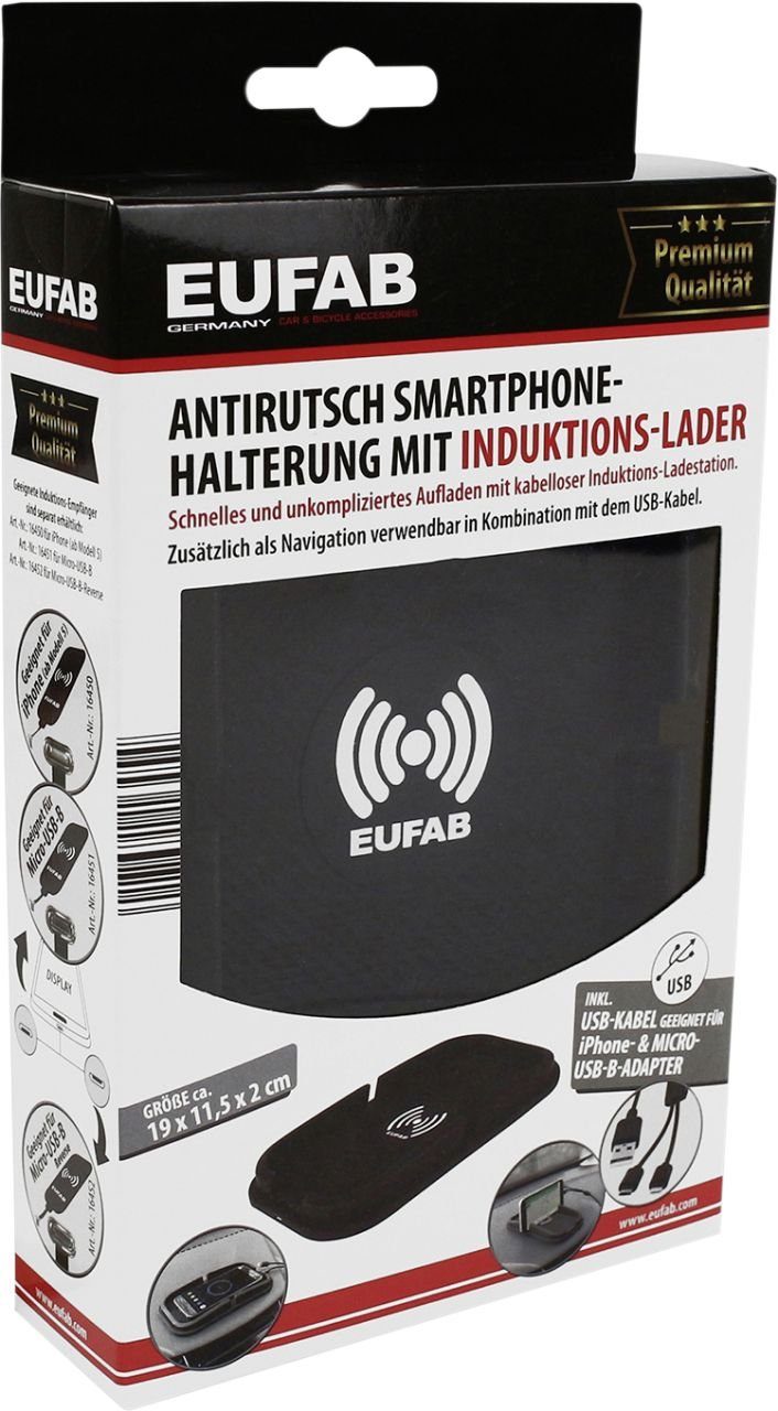 EUFAB EUFAB Anti-Rutsch Smartphone Halterung mit Akku-Ladestation