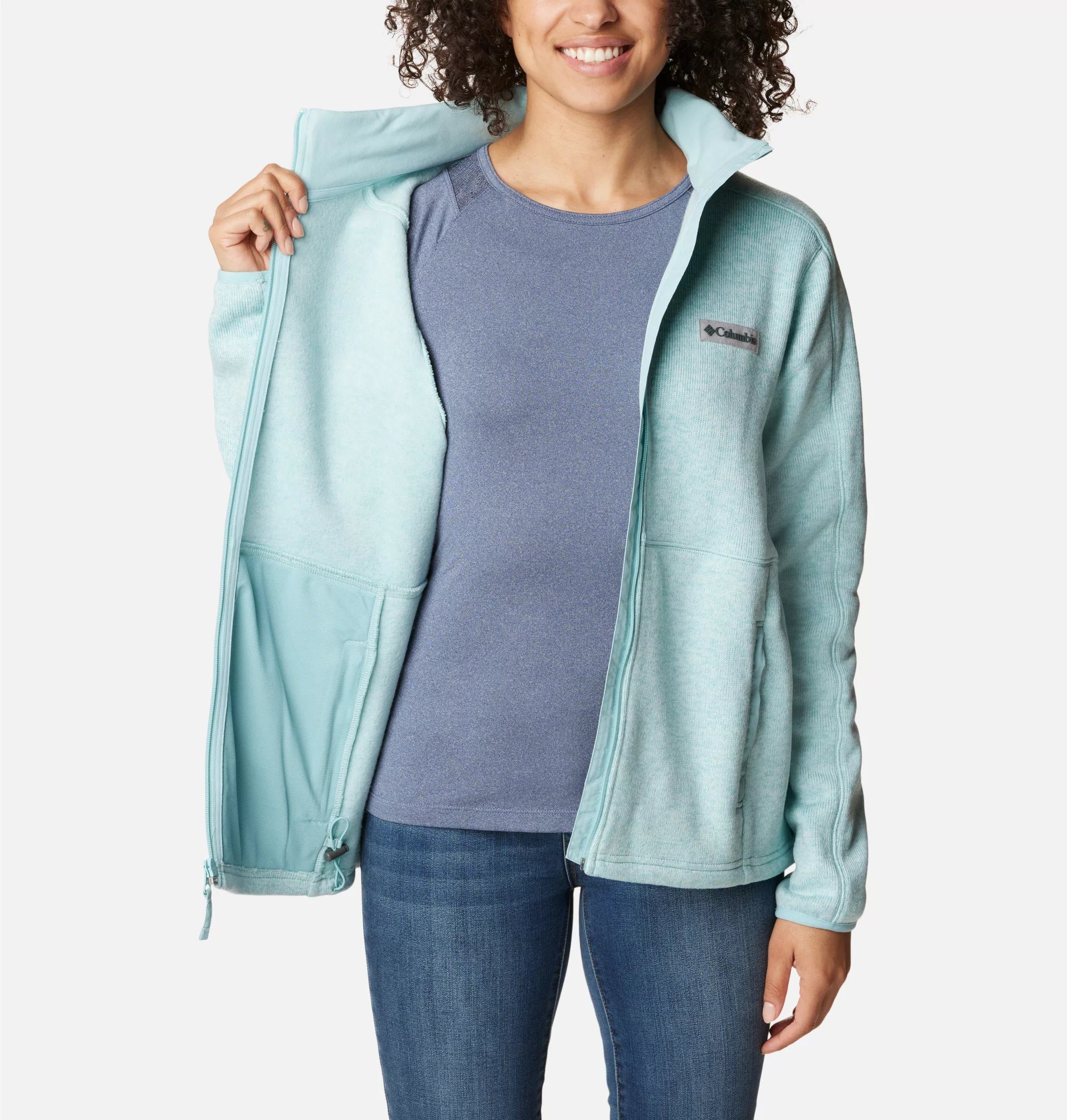 Columbia Fleecejacke Columbia Sweater Heather Full Weather Aqua Jacket Zip Haze