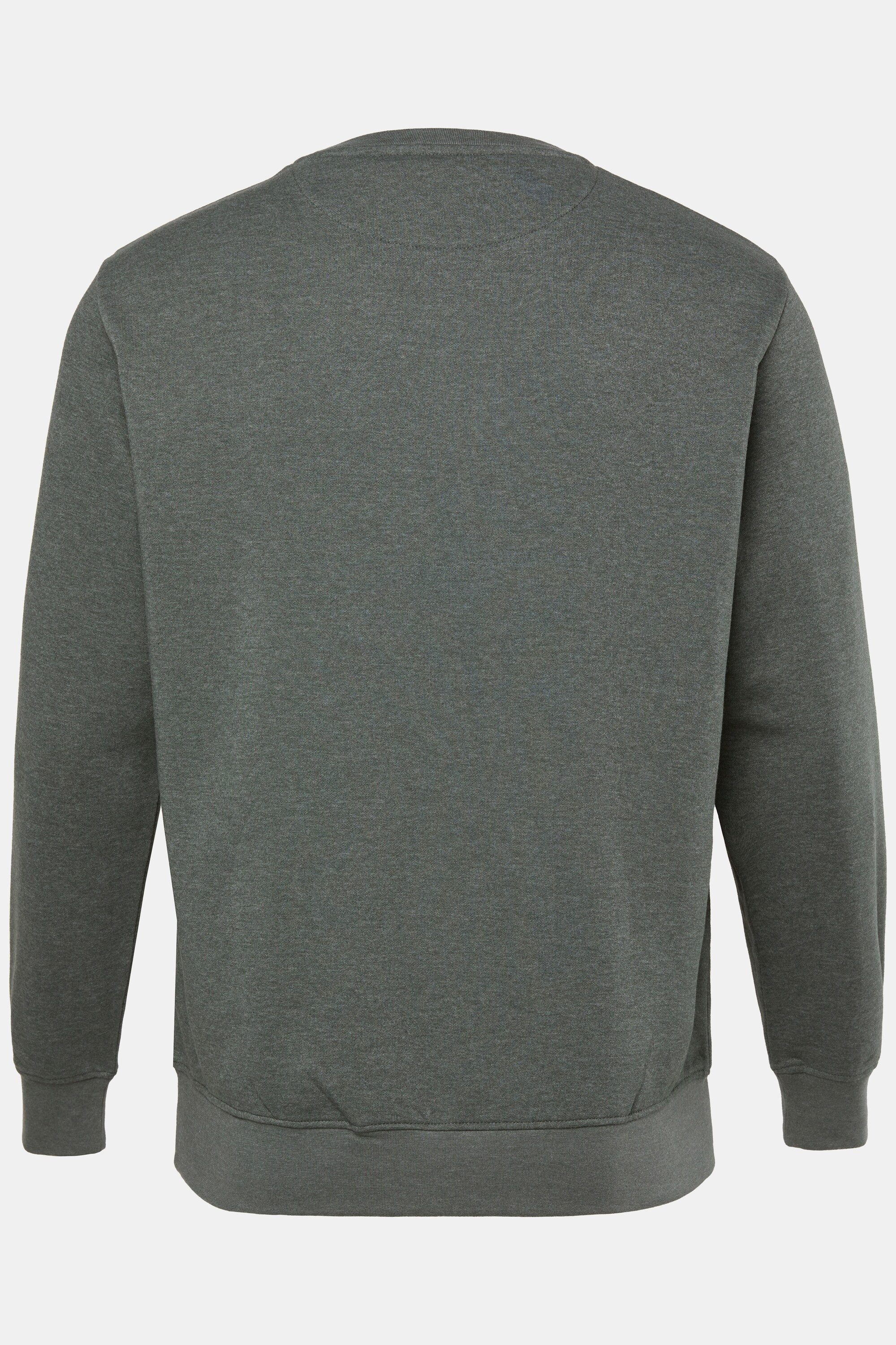 Men Plus Sweatshirt Sweatshirt Melangesweat Brustprint
