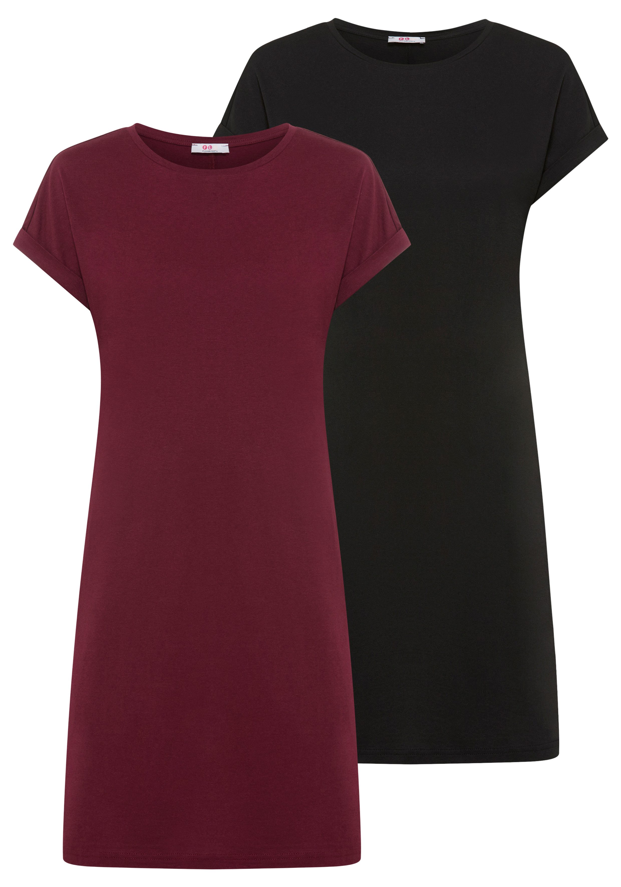 Flashlights Sommerkleid (2er-Pack) aus Single Jersey, figurumspielende Passform, perfektes Basic, Sparset