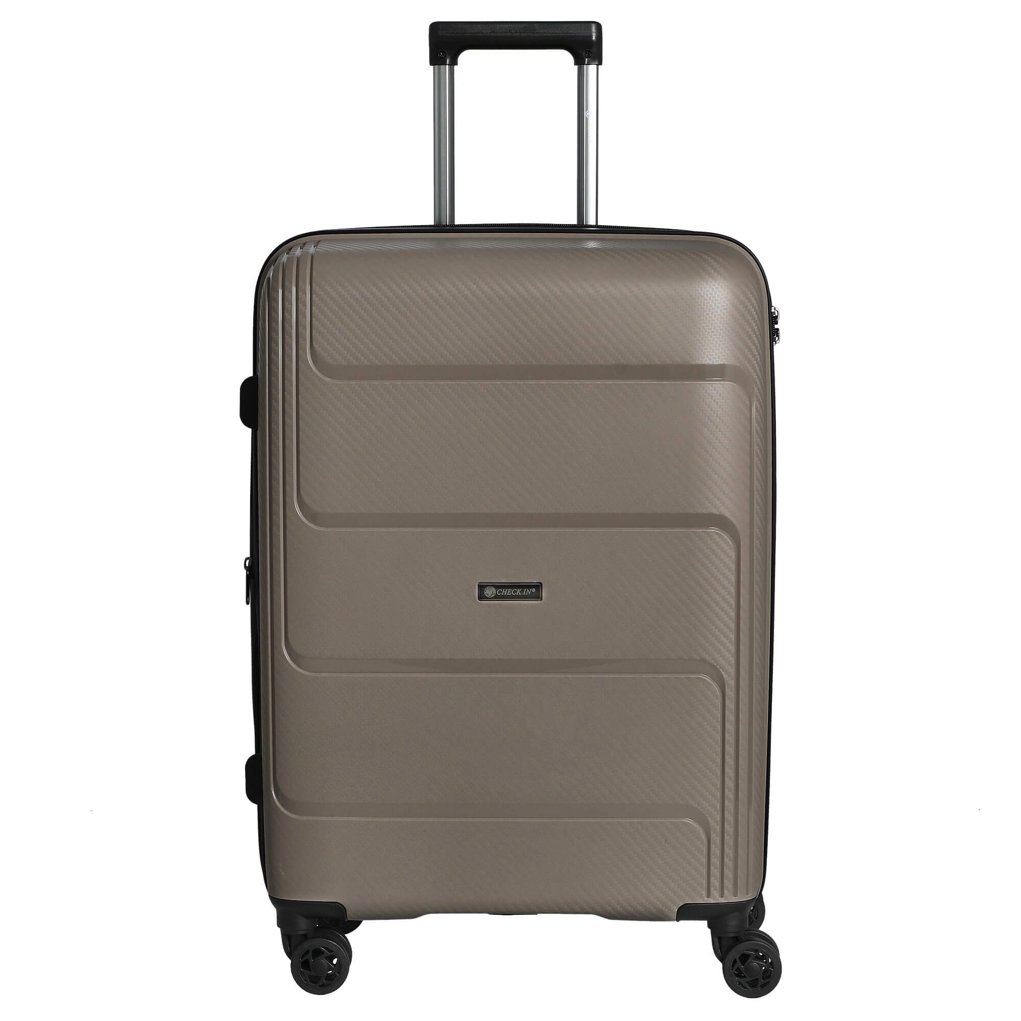 CHECK.IN® Чемоданы St. Louis - 4-Rollen-Trolley 67 cm erw. (taupe), 4 Rollen Rollen