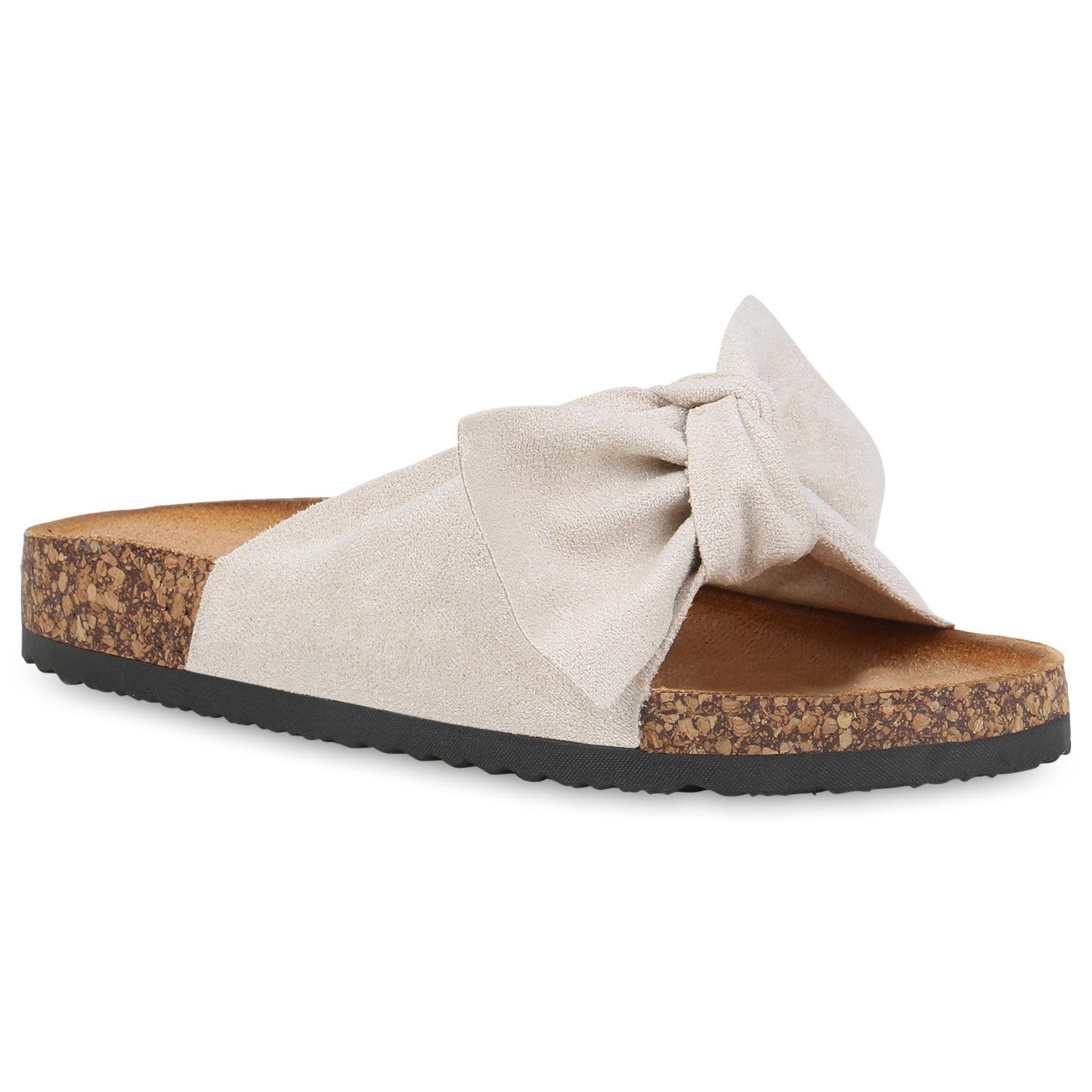 VAN HILL 833538 Pantolette Damen Sandalen Pantoletten Korkoptik Sommer Schl günstig online kaufen