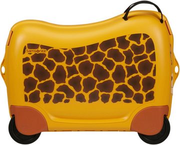 Samsonite Kinderkoffer Dream2Go Ride-on Trolley, Giraffe, 4 Rollen, Kinderreisekoffer Handgepäck zum sitzen und ziehen