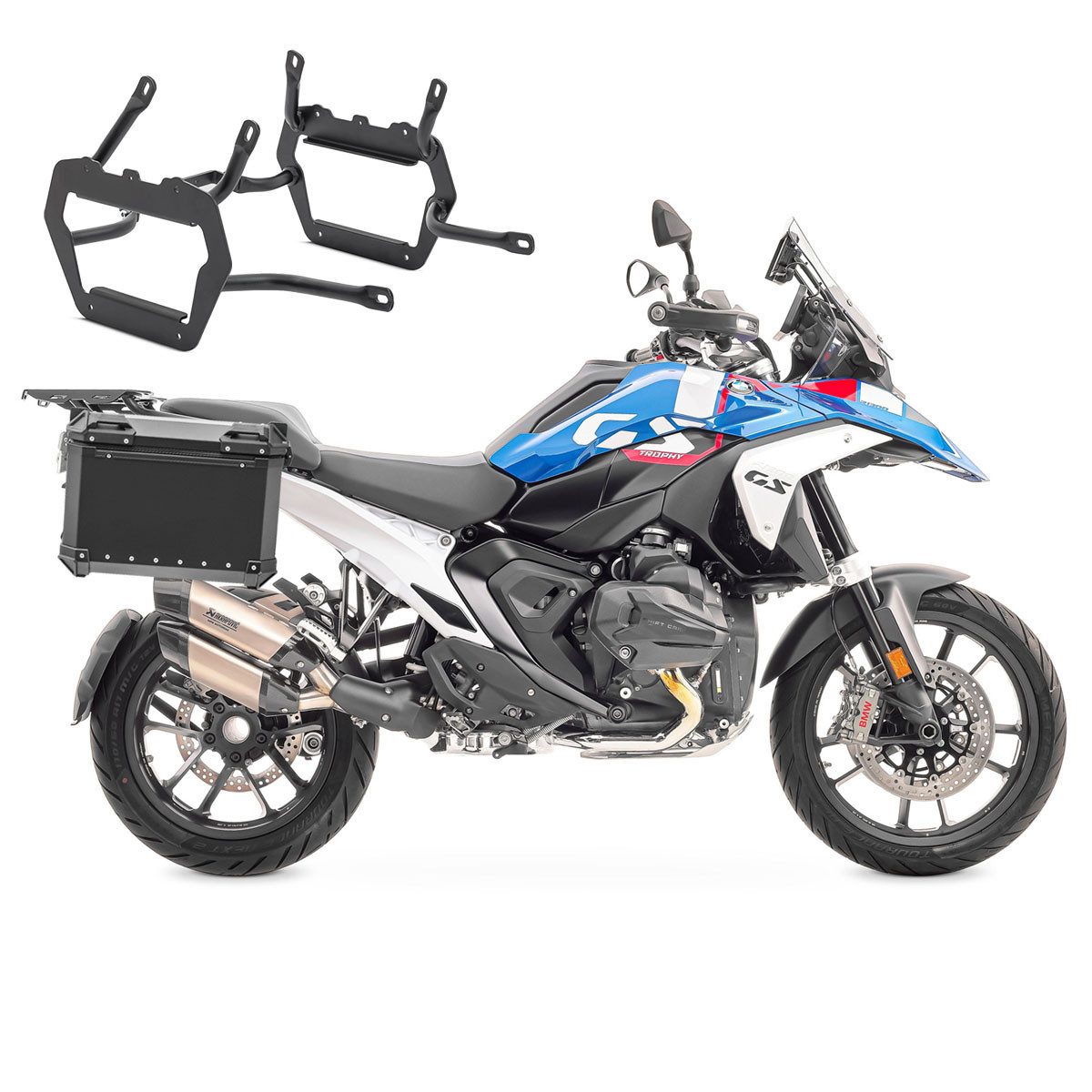 Kofferset Set Alukoffer + Kofferträger passend für BMW R 1300 GS 23-26 Aluminium