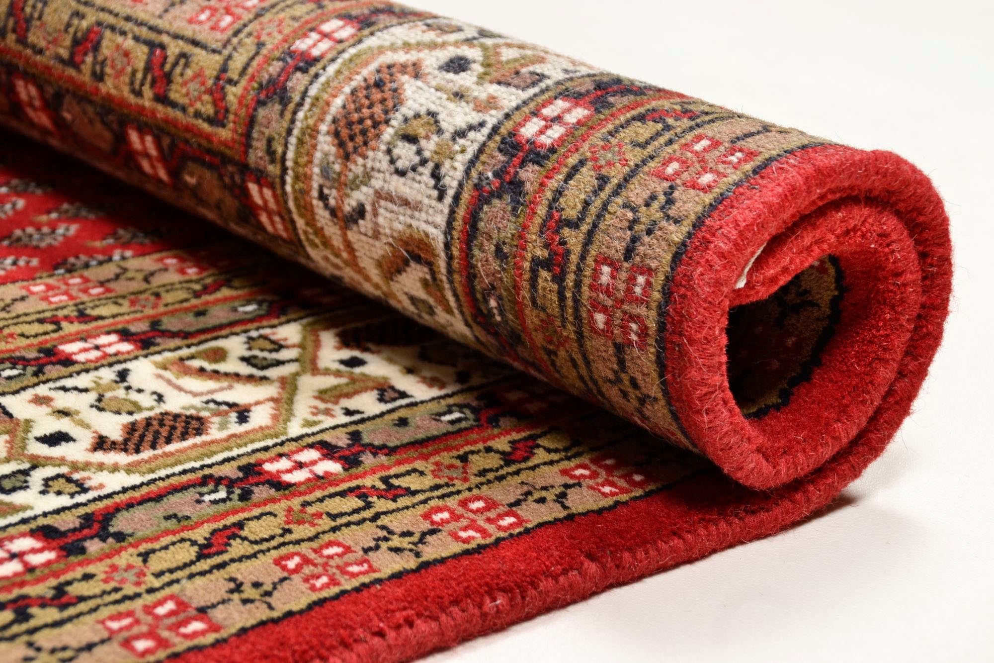 THEKO Läufer Chandi Mir, rechteckig, Höhe: 12 mm, Teppich-Läufer, reine Wolle, handgeknüpft, mit Fransen