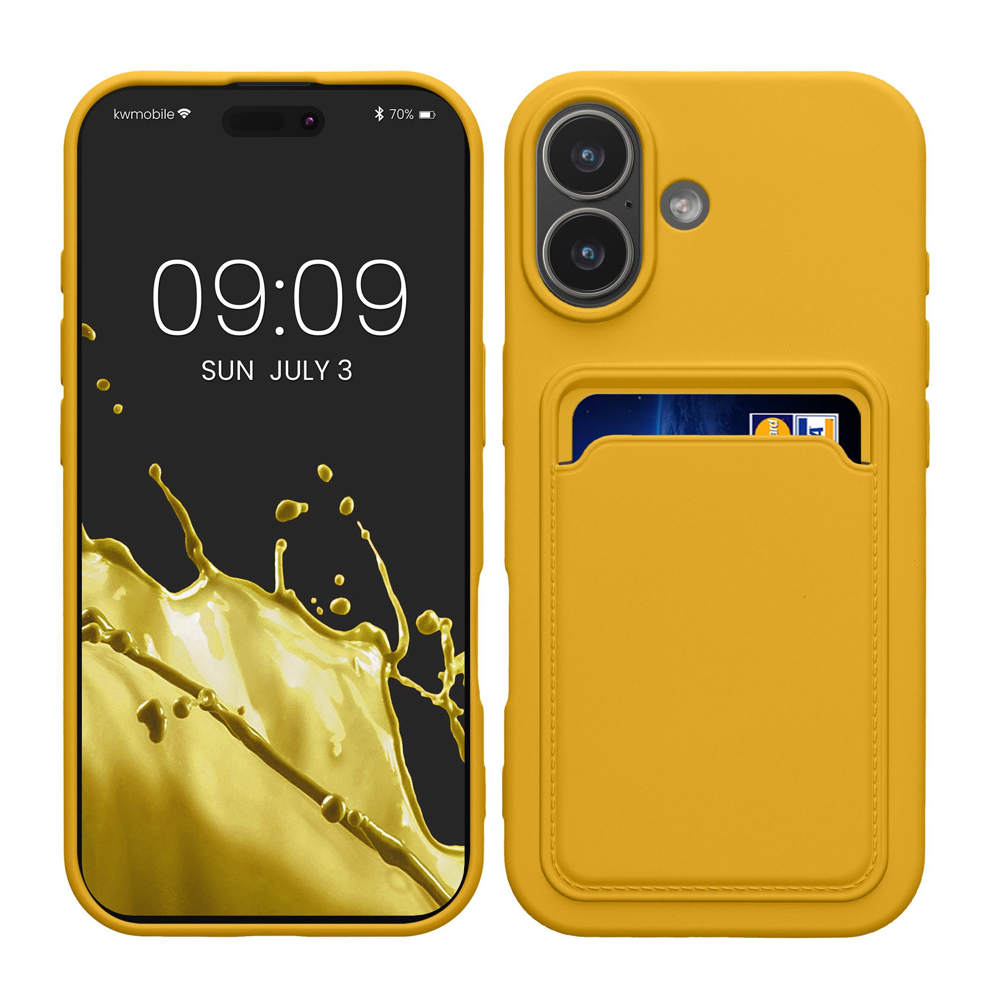 kwmobile Smartphone-Hülle Hülle für Apple iPhone 17, Handyhülle mit Fach für Karten - Handy Cover Case