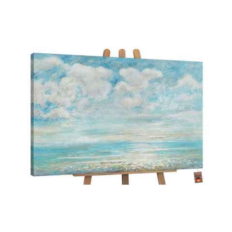 YS-Art Gemälde Abkühlung, Landschaft, Leinwand Bild Handgemalt Meereslandschaft Sonne Strand Meer
