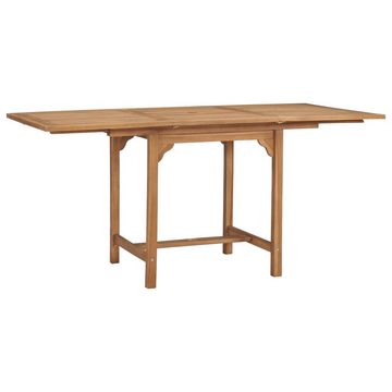 DOTMALL Gartentisch Ausziehbarer Gartentisch (110-160)×80×75 cm Massivholz Teak