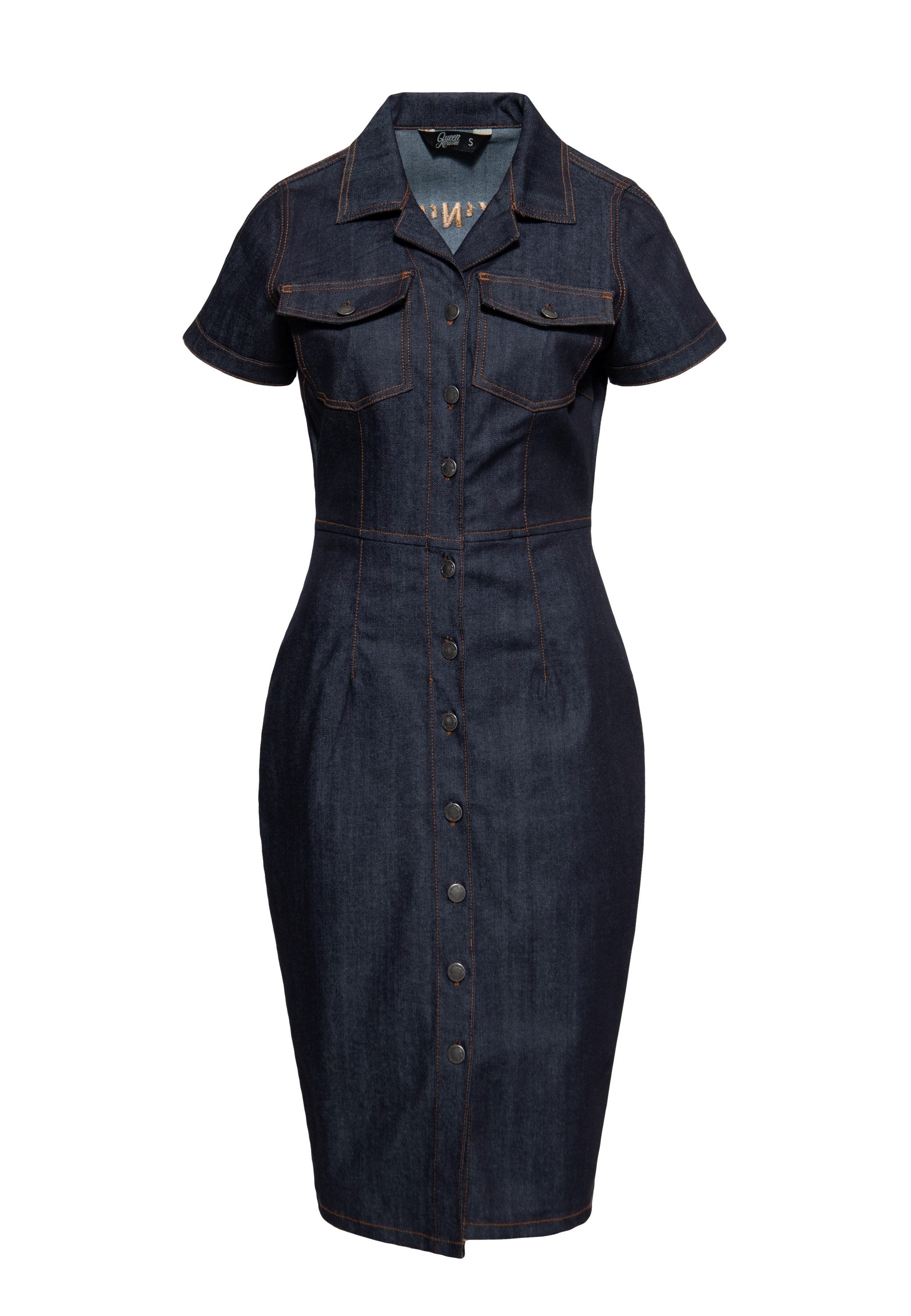 QueenKerosin Etuikleid Rock'N'Roll Rebel Queens (1-tlg) mit großer Stickerei