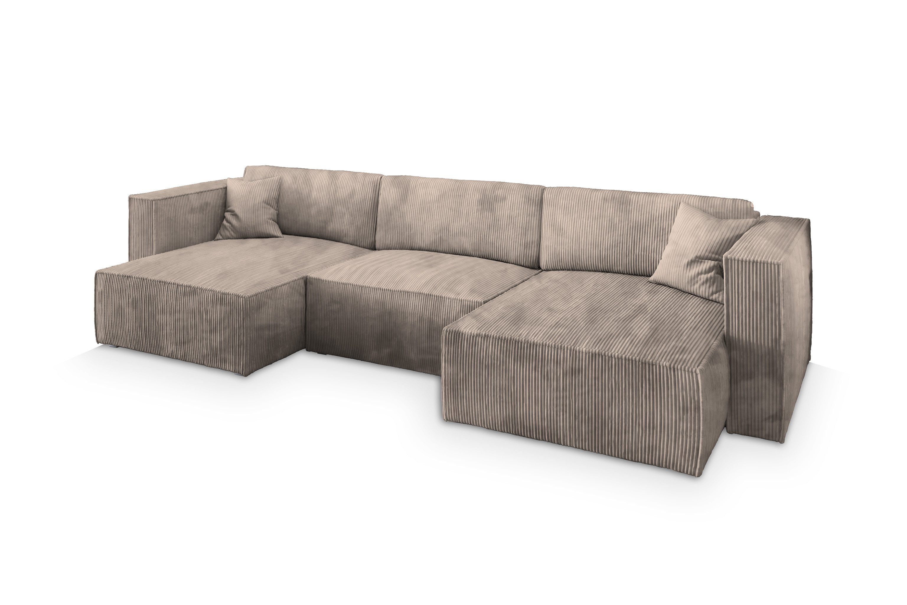 Masseno Ecksofa SARMO mit Schlaffunktion U-Form, Sofa mit Bettkasten günstig online kaufen