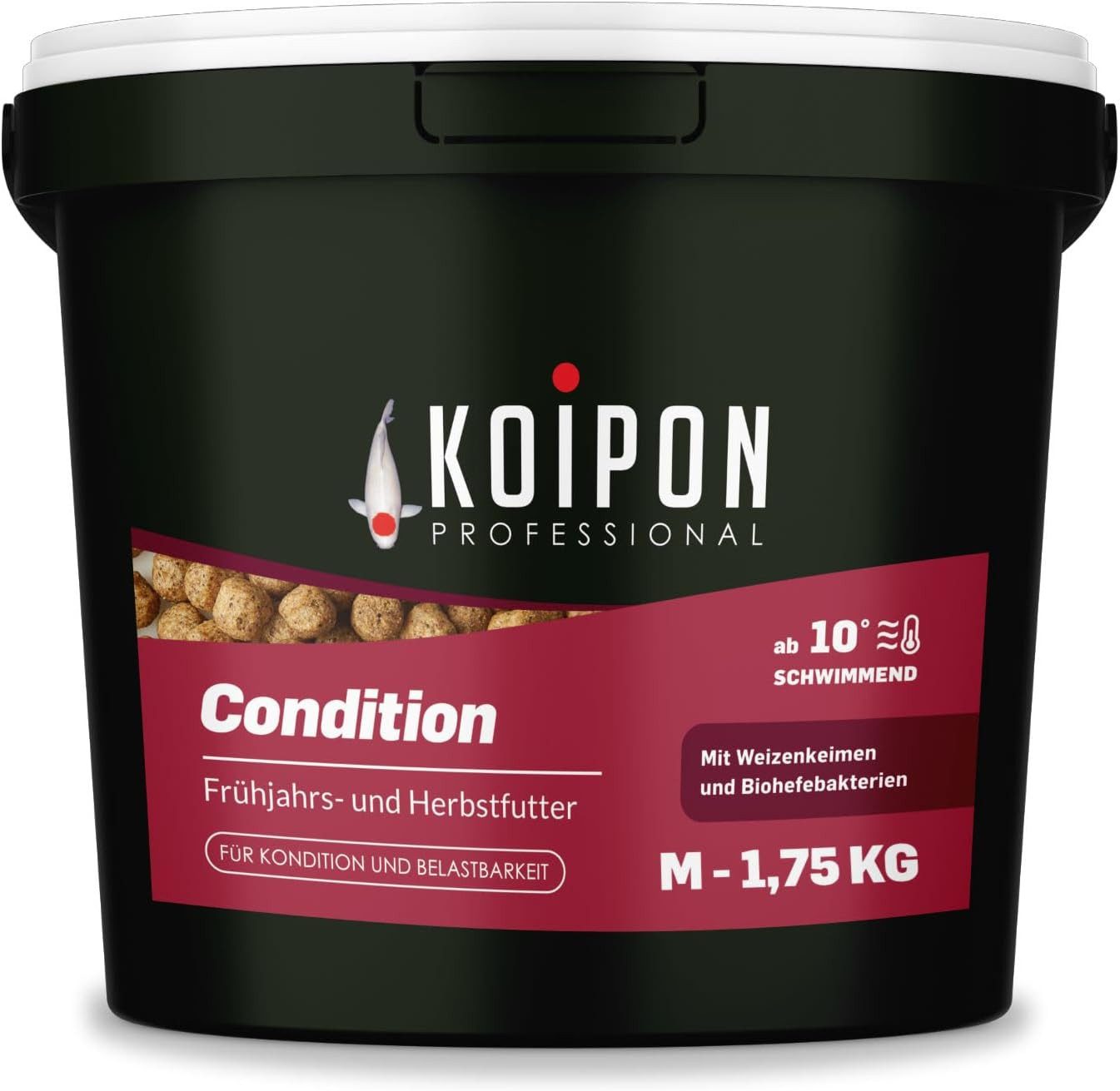 KOIPON KOIPON Condition 6mm Herbst und Frühjahrsfutter für Koi, Trockenfutter für: Koi, Goldfische, Teichfische, Zierfische, Herbst und Frühjahrsfutter, Konditionsstärkung, Verdauungsförderung