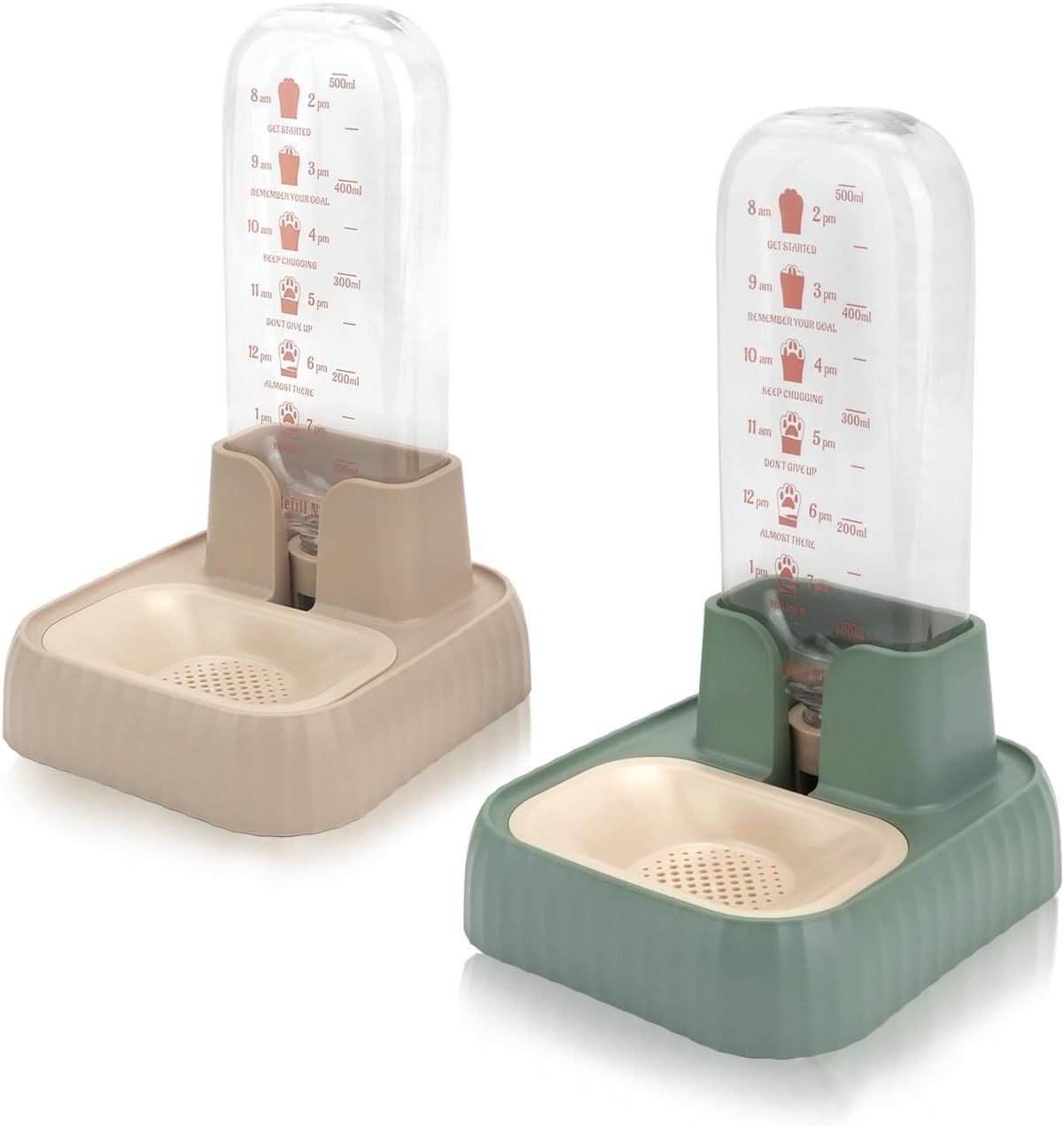 FELIXLEO Katzenstreu Automatischer Wasserspender Katzen Kleintiere 500ml 2er Pack