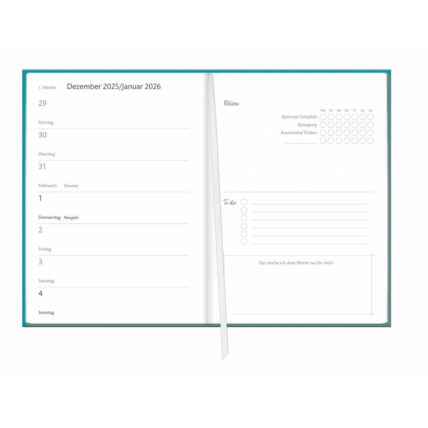 HEYE Taschenkalender Kalenderbuch A6 blau 2026