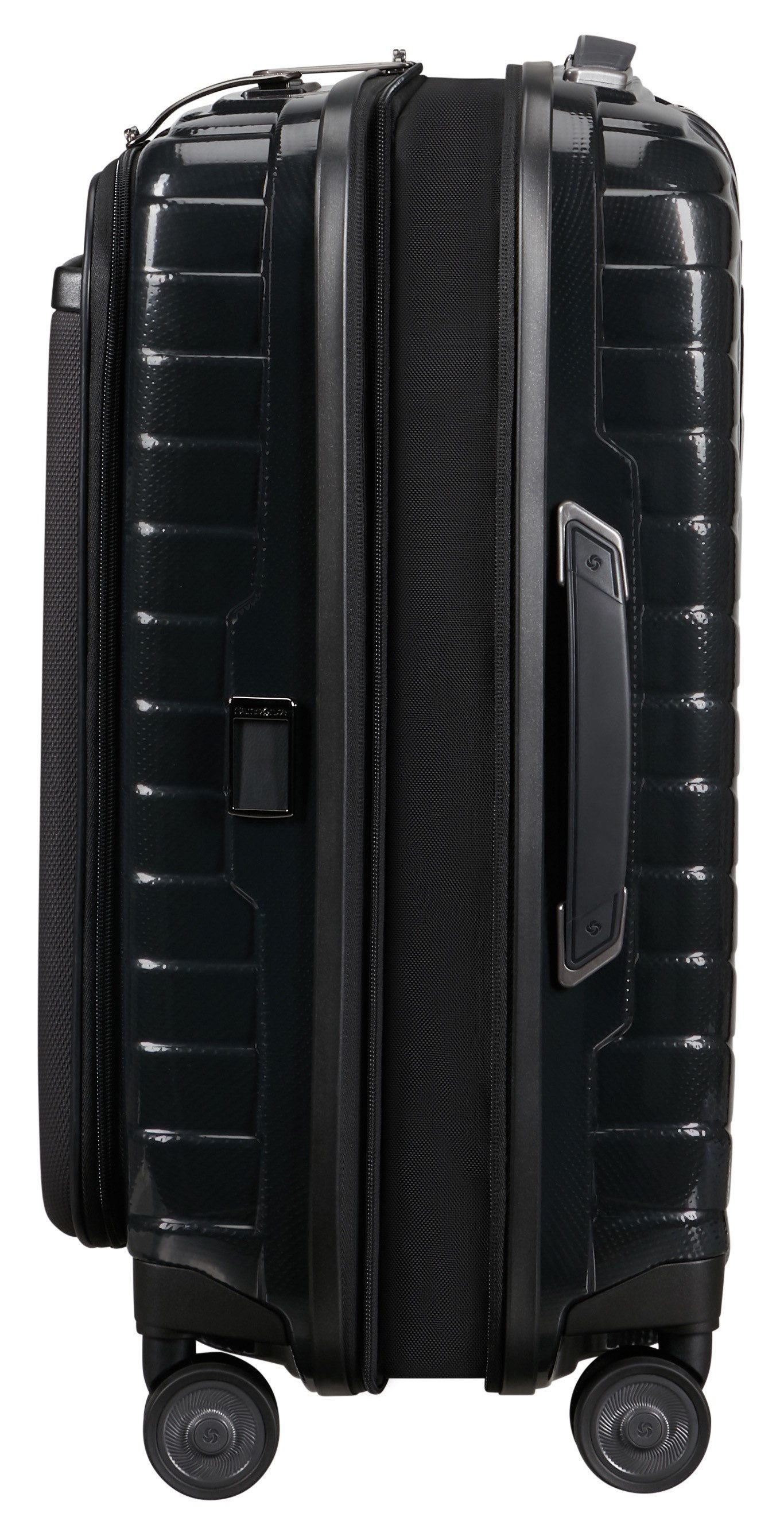 Samsonite Hartschalen-Trolley PROXIS 55 EXP easy access, 4 Rollen, Handgepäck Hartschalenkoffer Volumenerweiterung Laptopfach