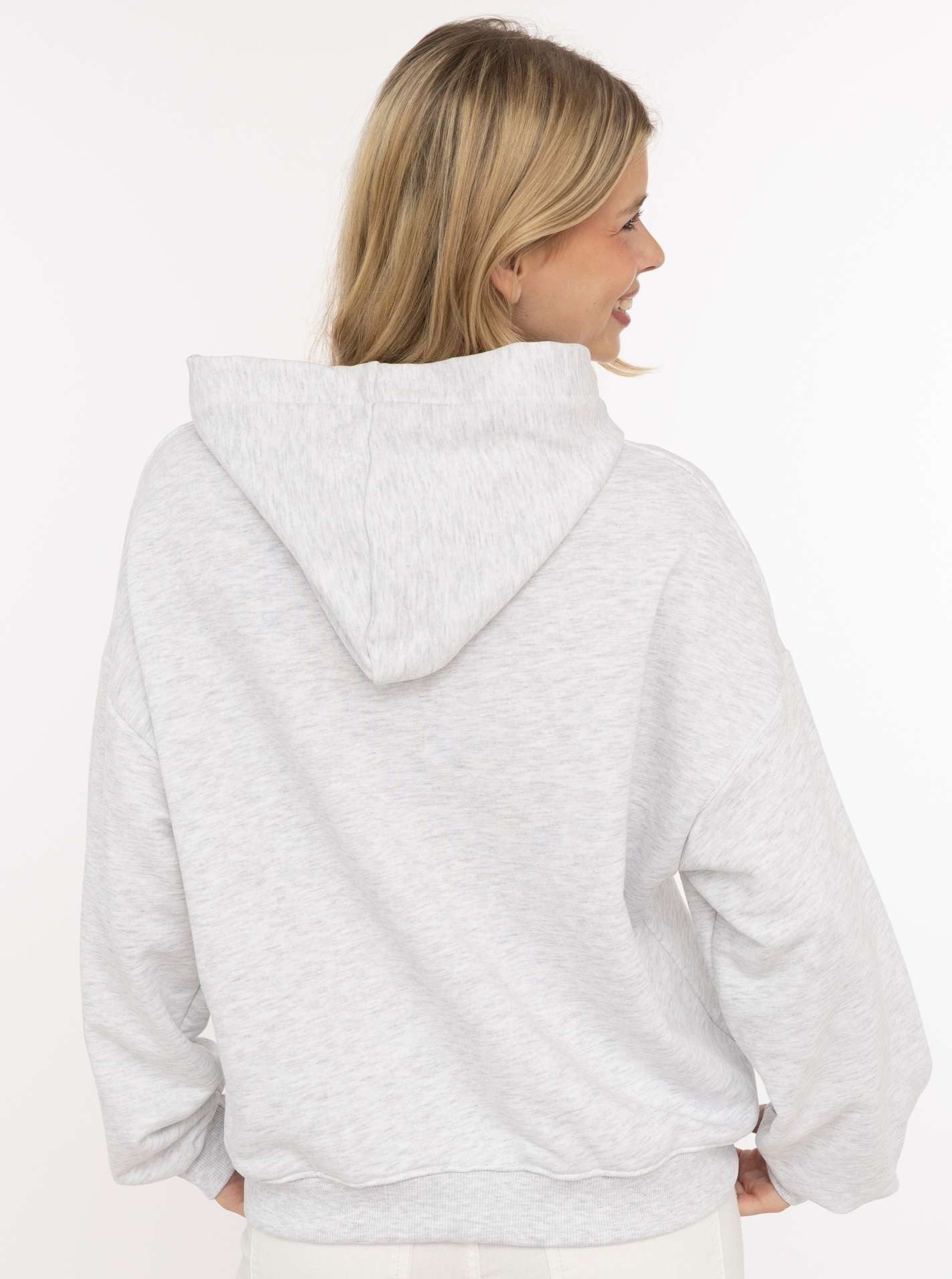 Zwillingsherz Hoodie "Smile" Kapuze, lange Ärmel, elastische Bündchen, großer Neon-Print