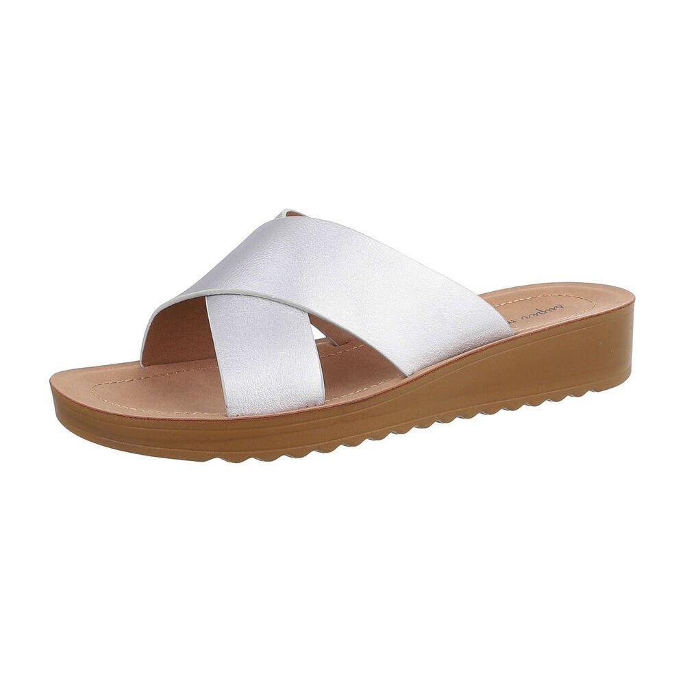 Ital-Design Damen Mules Freizeit Pantolette (86345095) Keilabsatz/Wedge Kei günstig online kaufen